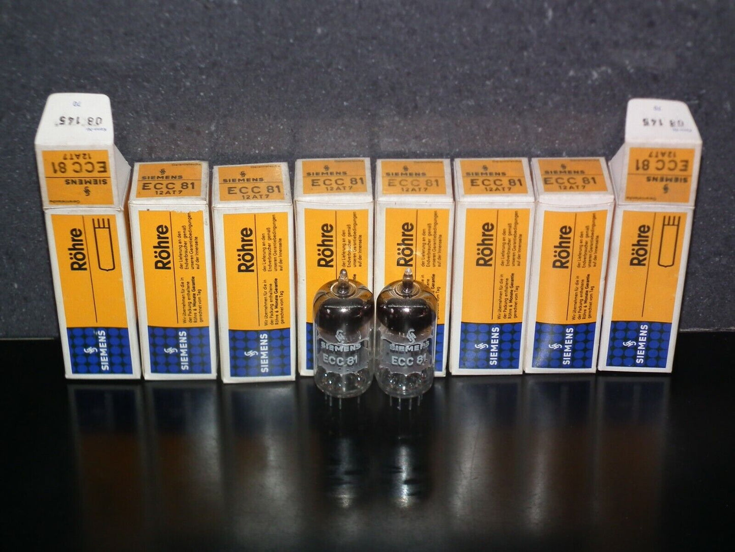 ECC81 Siemens Platinum Matched Pair NOS NIB 12AT7 Siemens&Halske Munich W German
