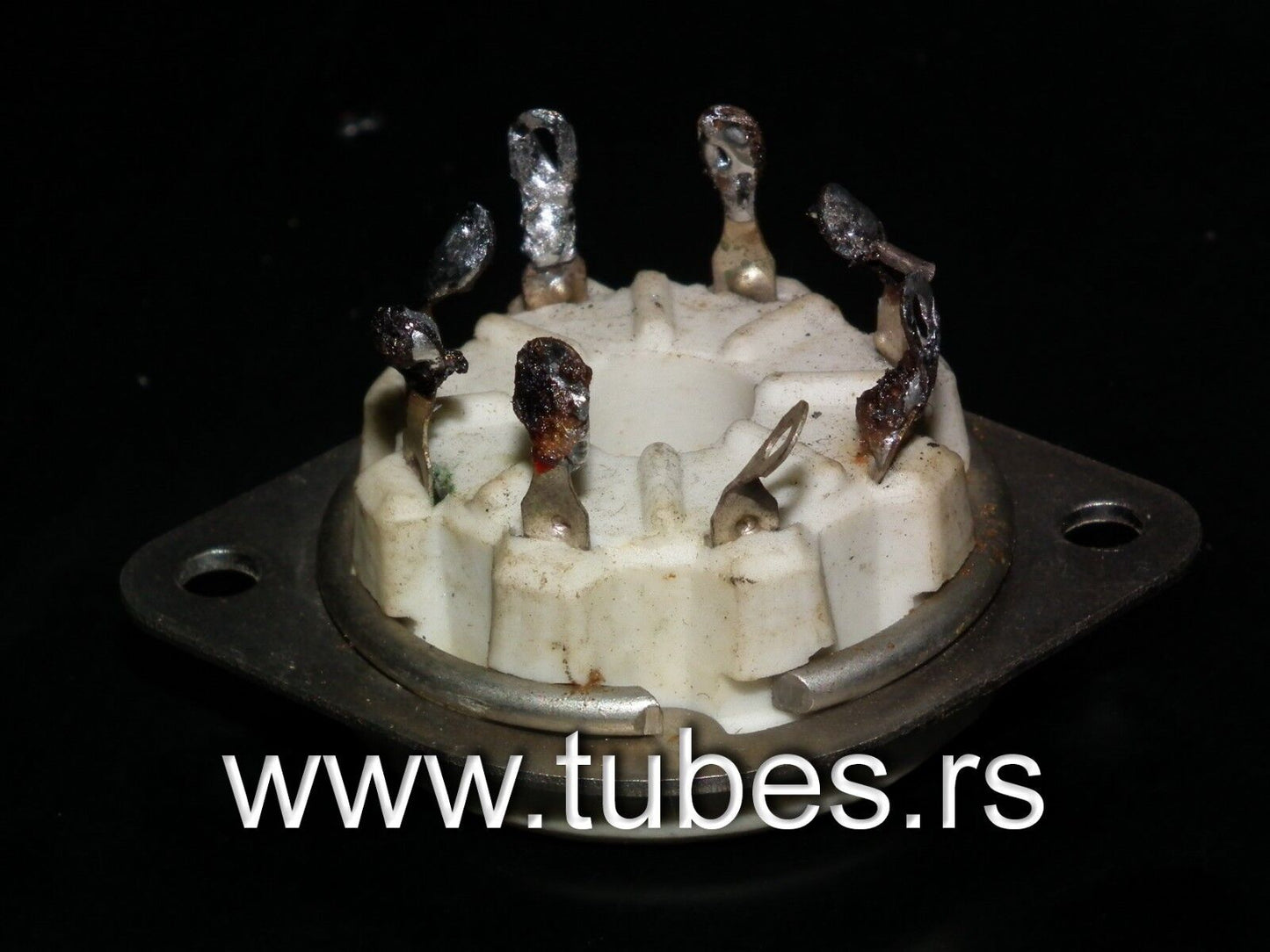 One VINTAGE K8A Octal Vacuum Tube Ceramic Socket Hi Quality EL34 GZ34 6SN7