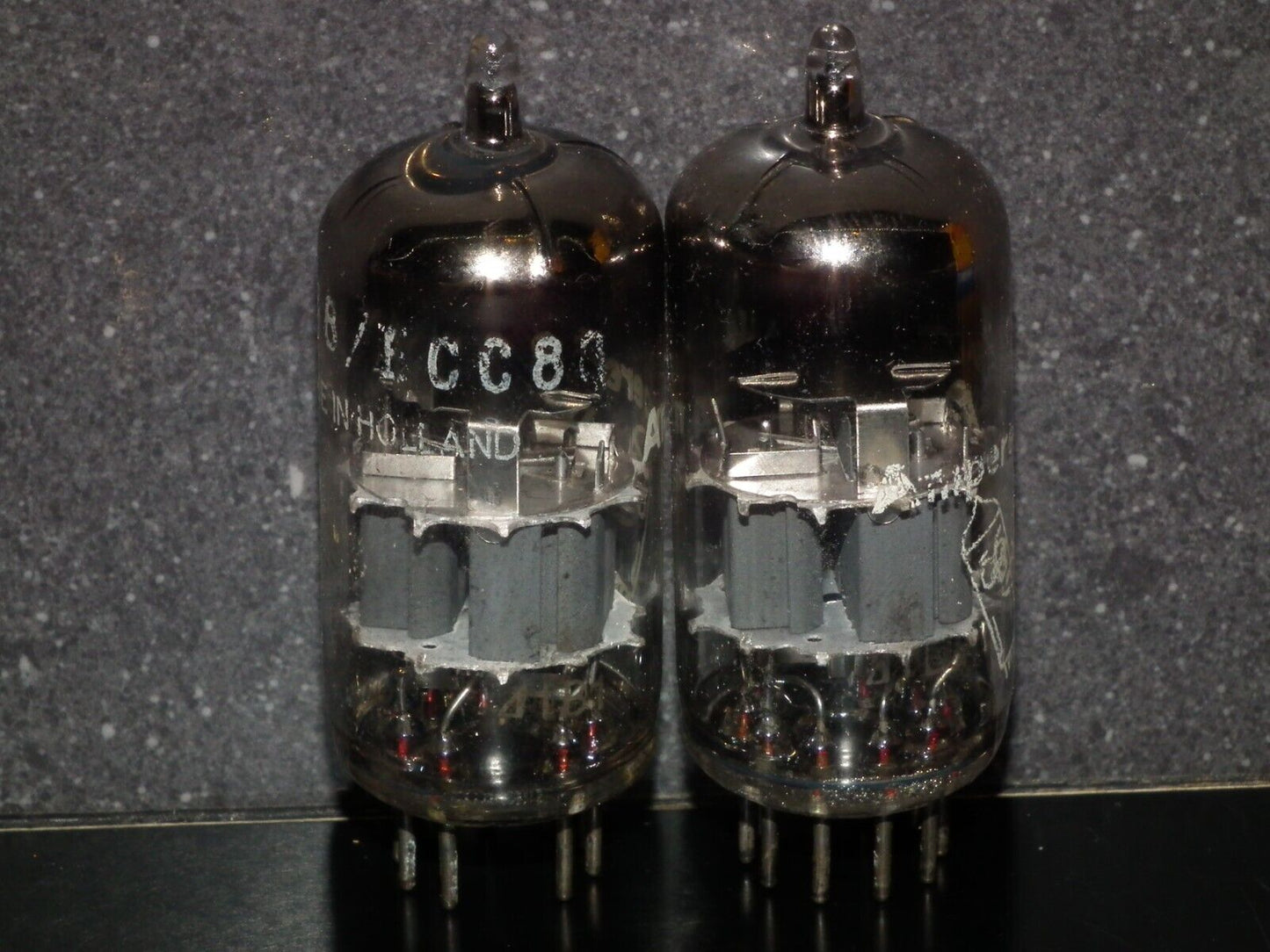 Platinum Matched Pair ECC88 Amperex Bugle Boy tested NOS Balanced sections