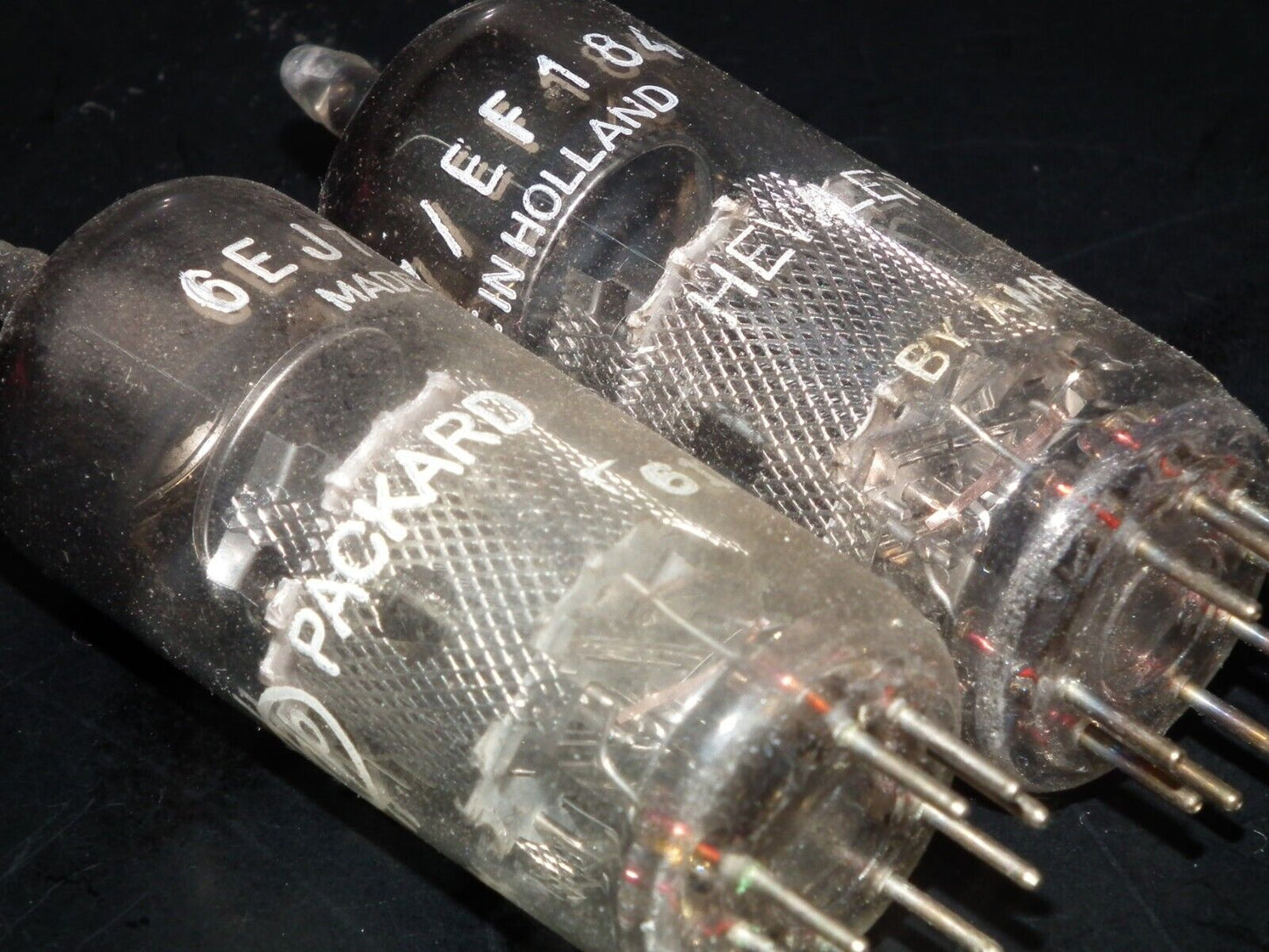 Platinum Matched Pair EF184 Amperex for HP 6EJ7 Used Tested 90%