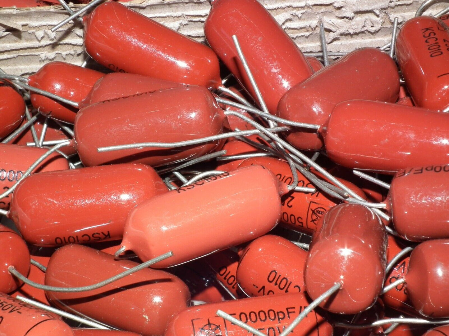 Two polystiren capacitors 50000pF 0.05uF 250V ISKRA SIEMENS 1974 HI End Tube Amp