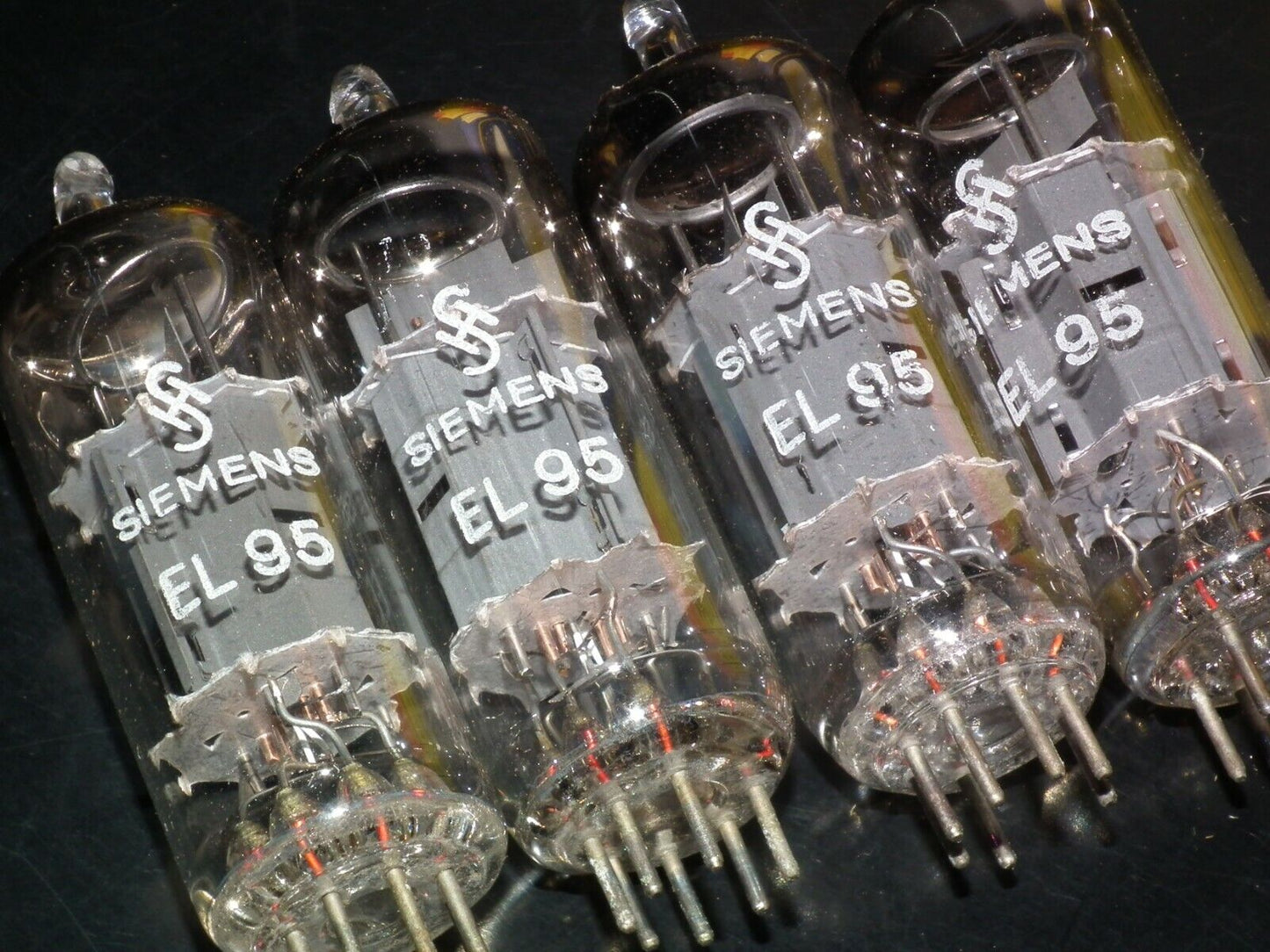 EL95 6DL5 Siemens & Halske Munich platinum matched quad (4 tubes) NOS NIB