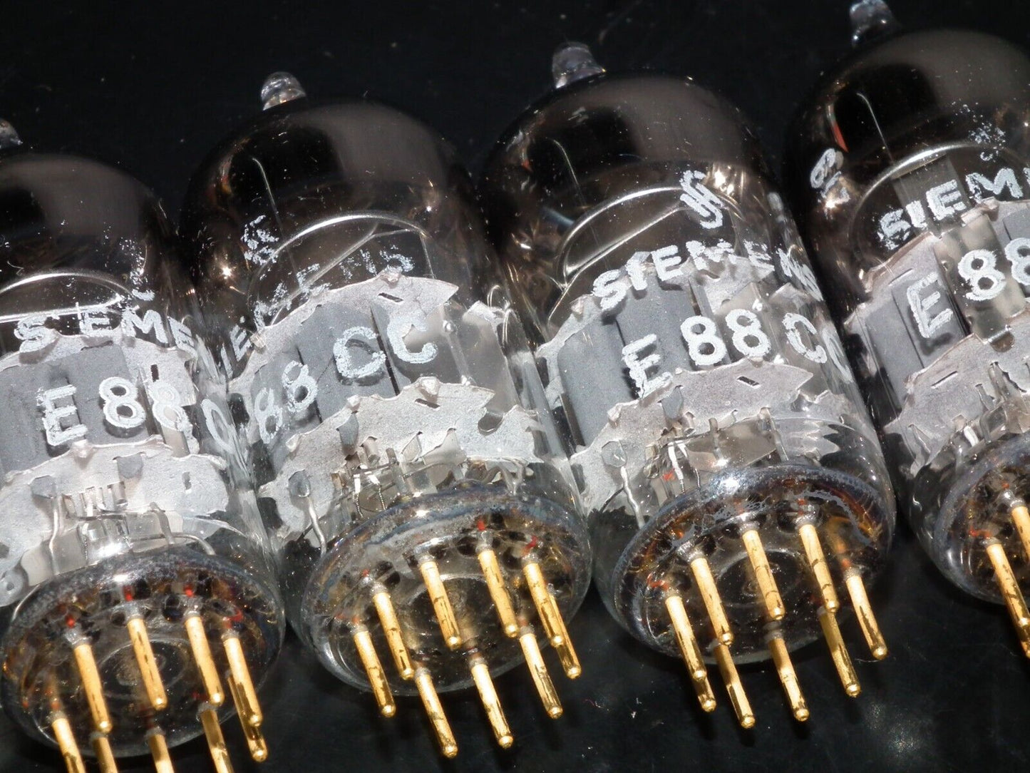 E88CC 6922 Siemens & Halske NOS Platinum Matched QUAD 4pcs Low Noise, Munich 70s