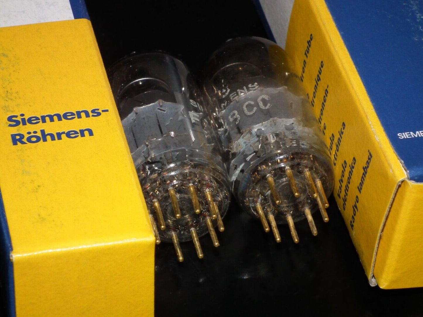 Platinum Matched Pair Siemens E88CC Used Tested NOS GRAY SHIELD A01 MP2