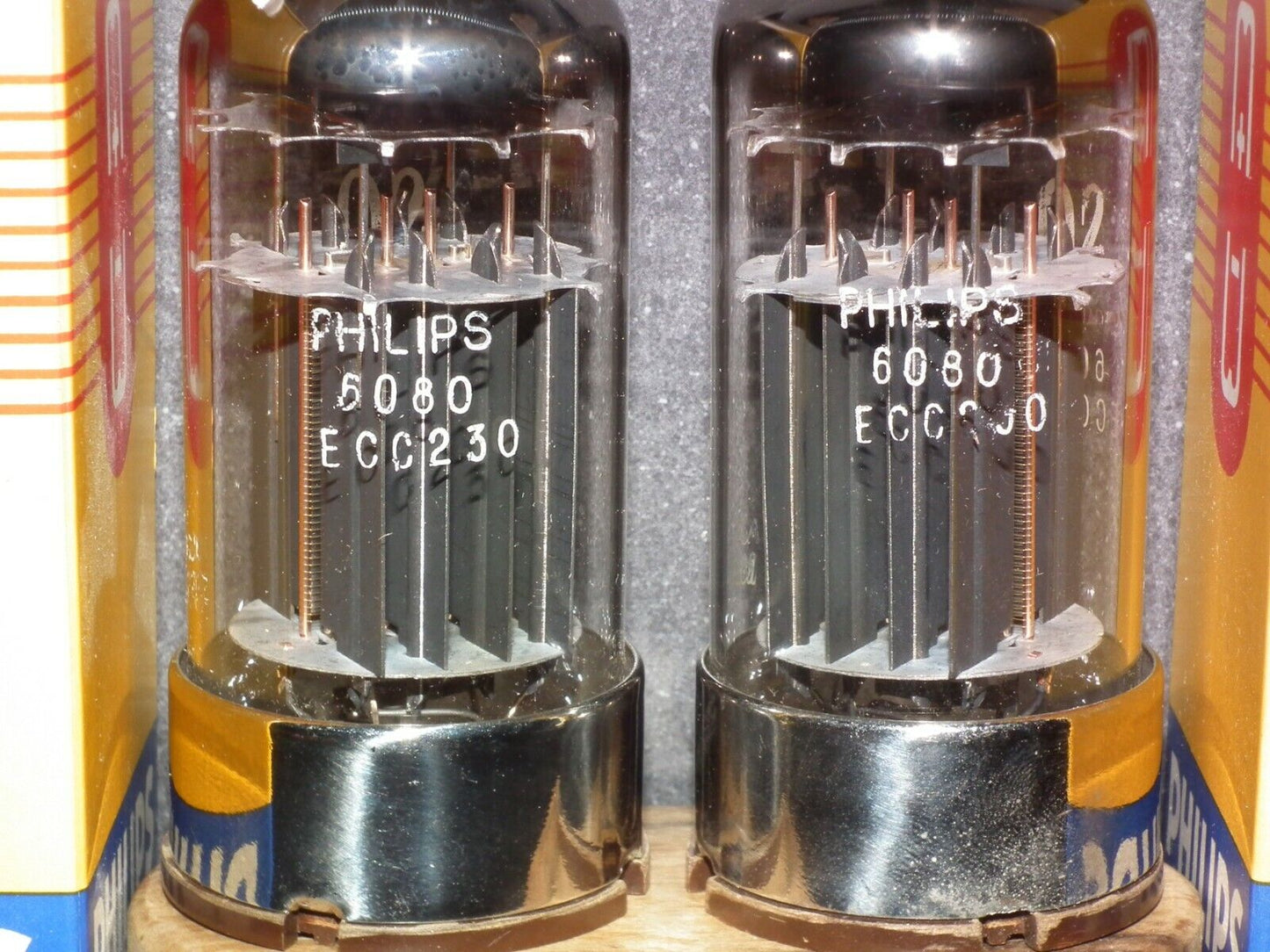 MULLARD 6080 6AS7 5998 ECC230 Matched pair NOS SPECIAL QUALITY rebranded Philips