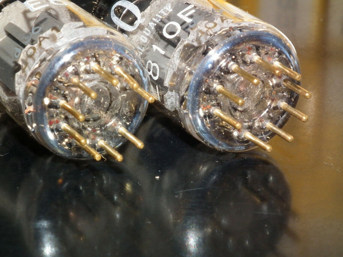 Matched Pair Philips E810F 7788 NOS NIB Gold pin Heerlen Holland 60s Low Noise