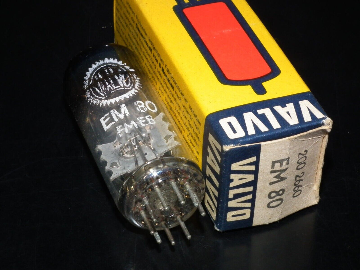 One (1 pcs) EM80 Valvo NOS NIB Tuning Indicator Tube Magic Eye