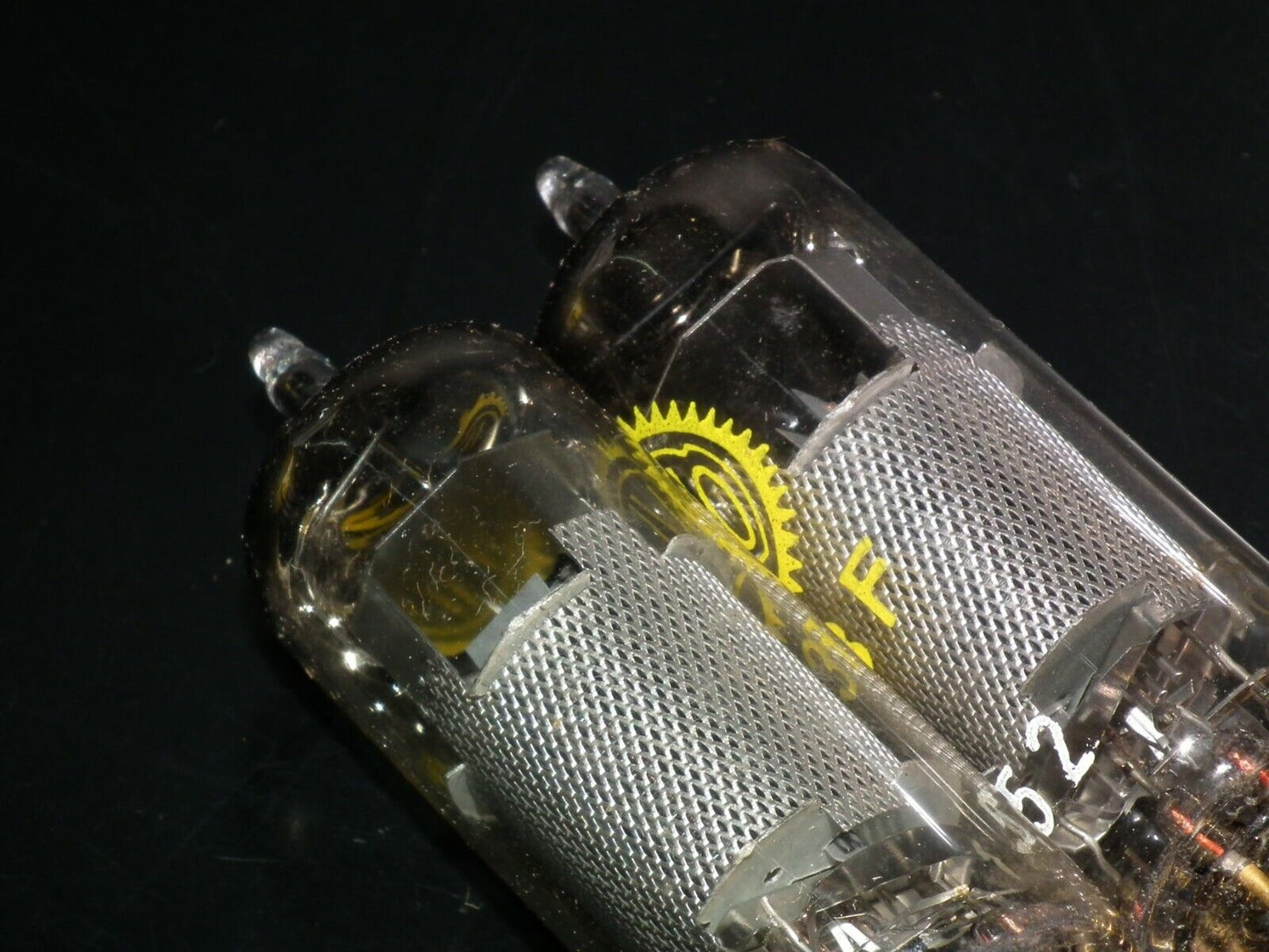 E83F Valvo Matched Pair NOS NIB Yellow Logo Philips Heerlen D Getter 1960