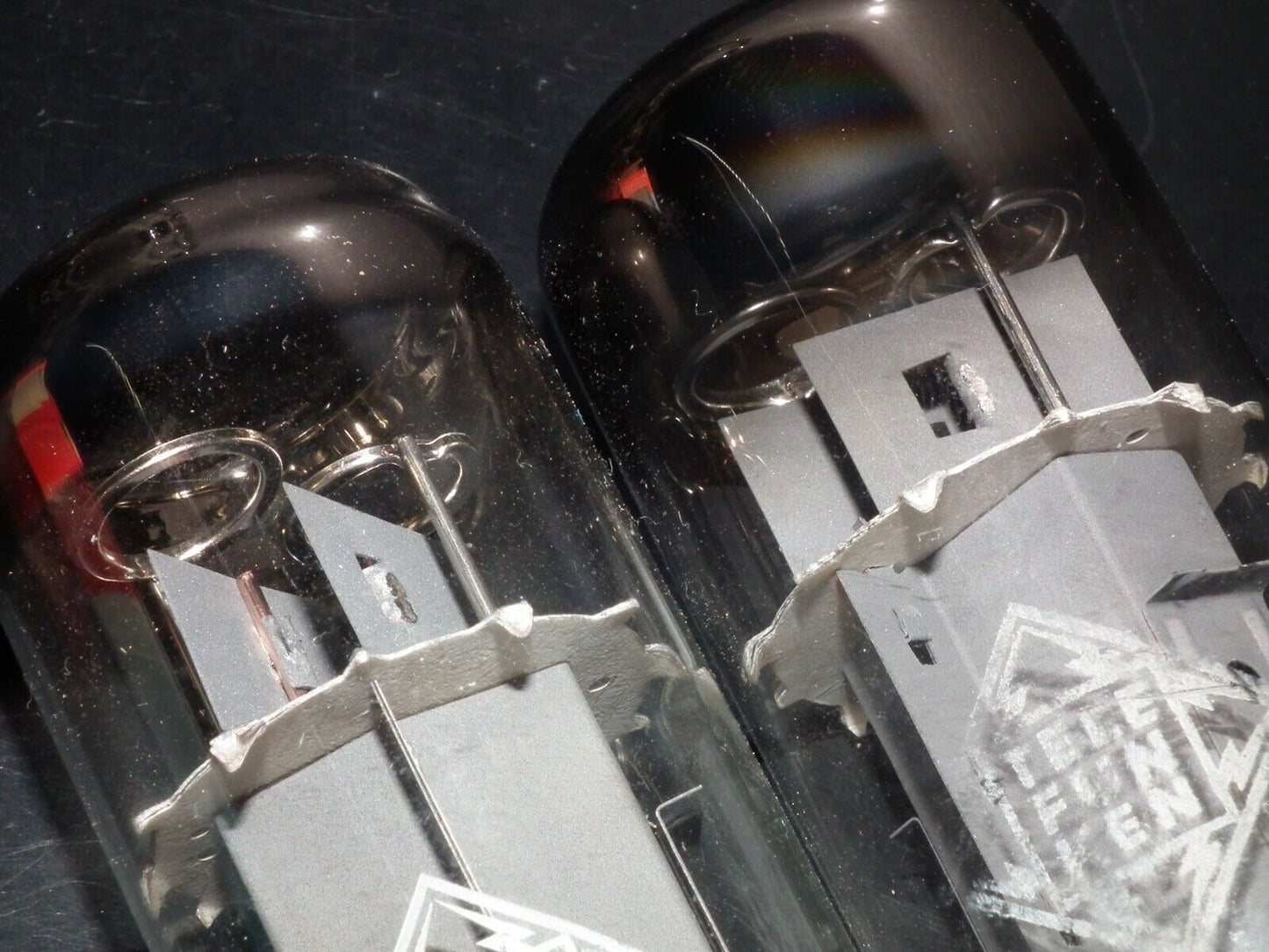 EL34 Telefunken OO Getter Brown Base NOS NIB Platinum Matched Pair Ulm W.Germany
