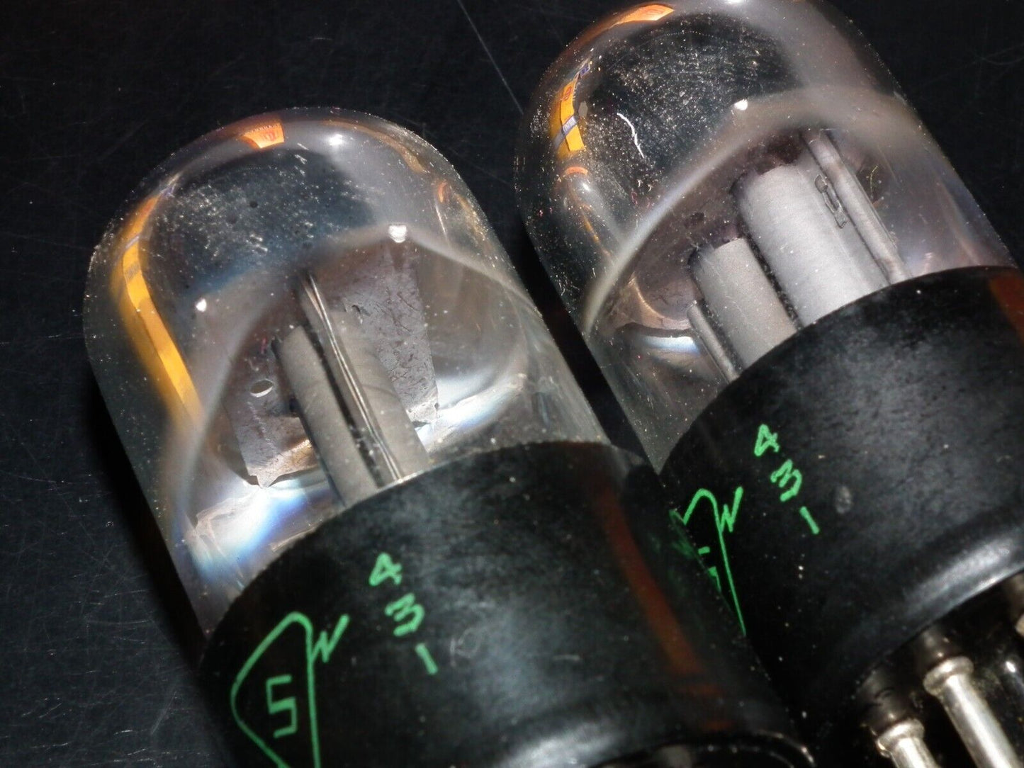 Platinum Matched Pair Sylvania 6SL7GT NOS NIB Chrome Tops Short Bulb Used 135%