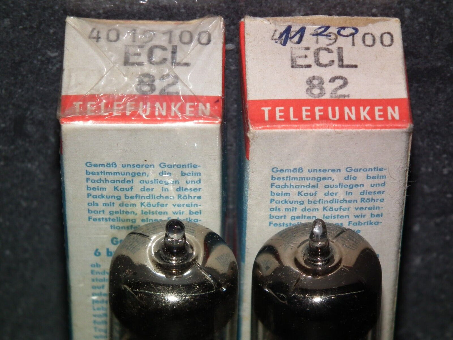 Pair (2 tubes) ECL82 Telefunken 6BM8 NOS NIB The same codes Diamond Bottoms