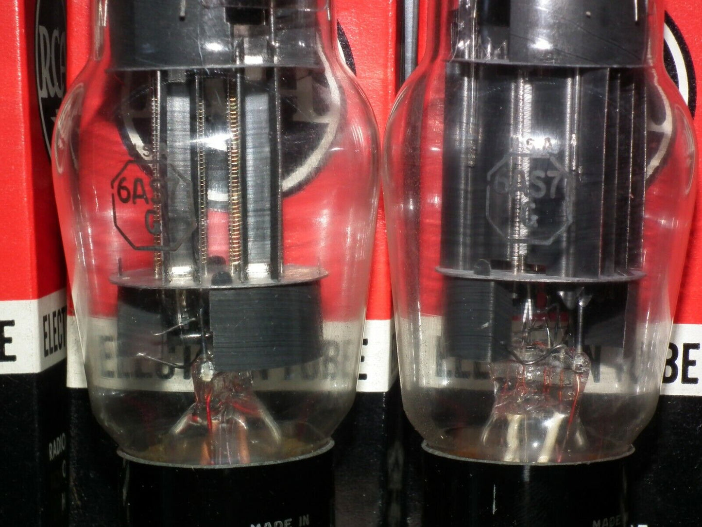 6AS7G RCA NOS NIB Platinum Matched Pair Coke Bottle The Same Codes 6080 ECC230