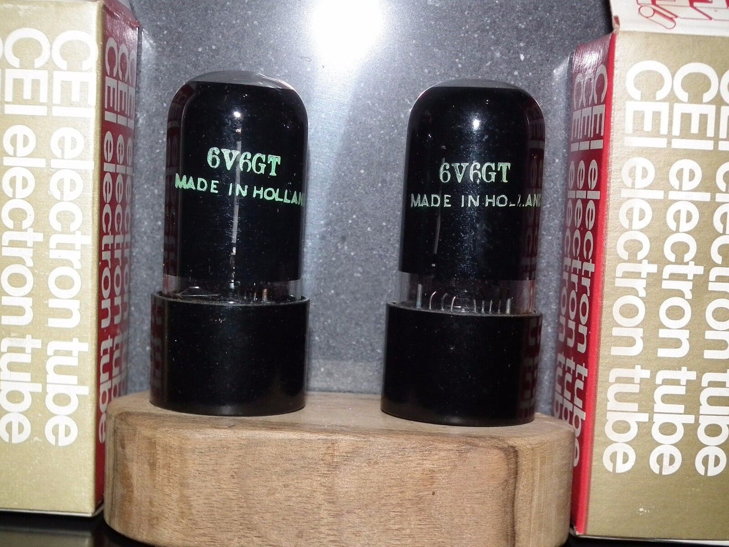 6V6GT CEI NOS Platinum Matched Pair Made in Holland Fender Ampeg Messa Gibson