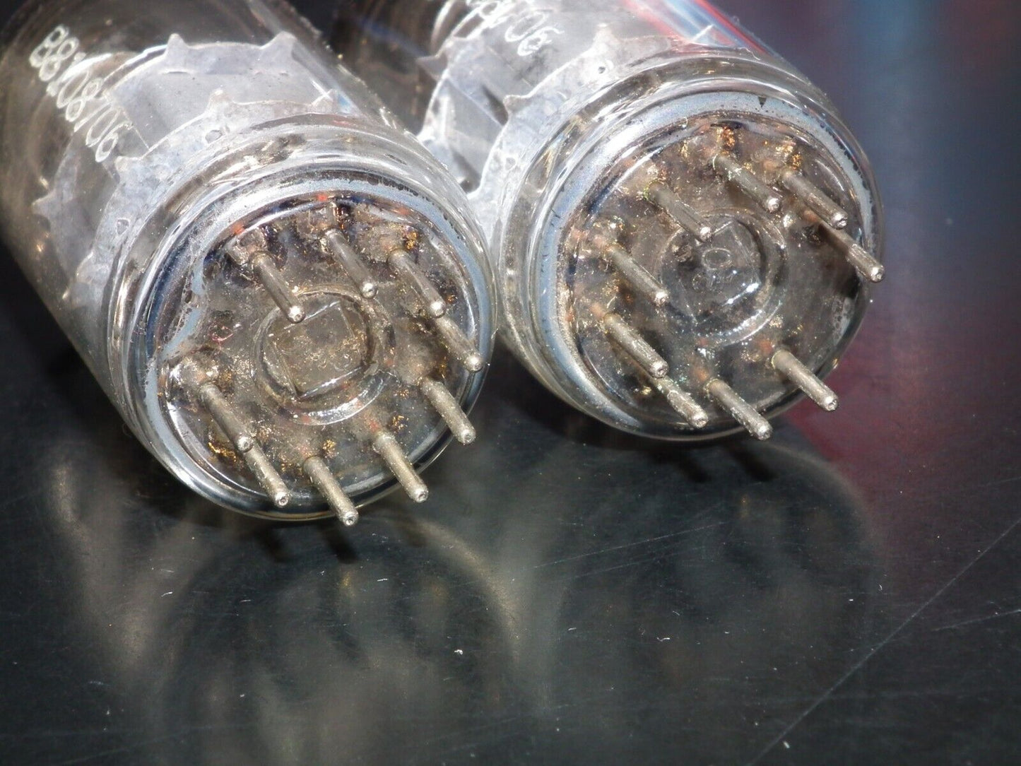 ECC88 Telefunken 6DJ8 Matched Pair Used Tested 90%, Diamond bottoms Berlin codes