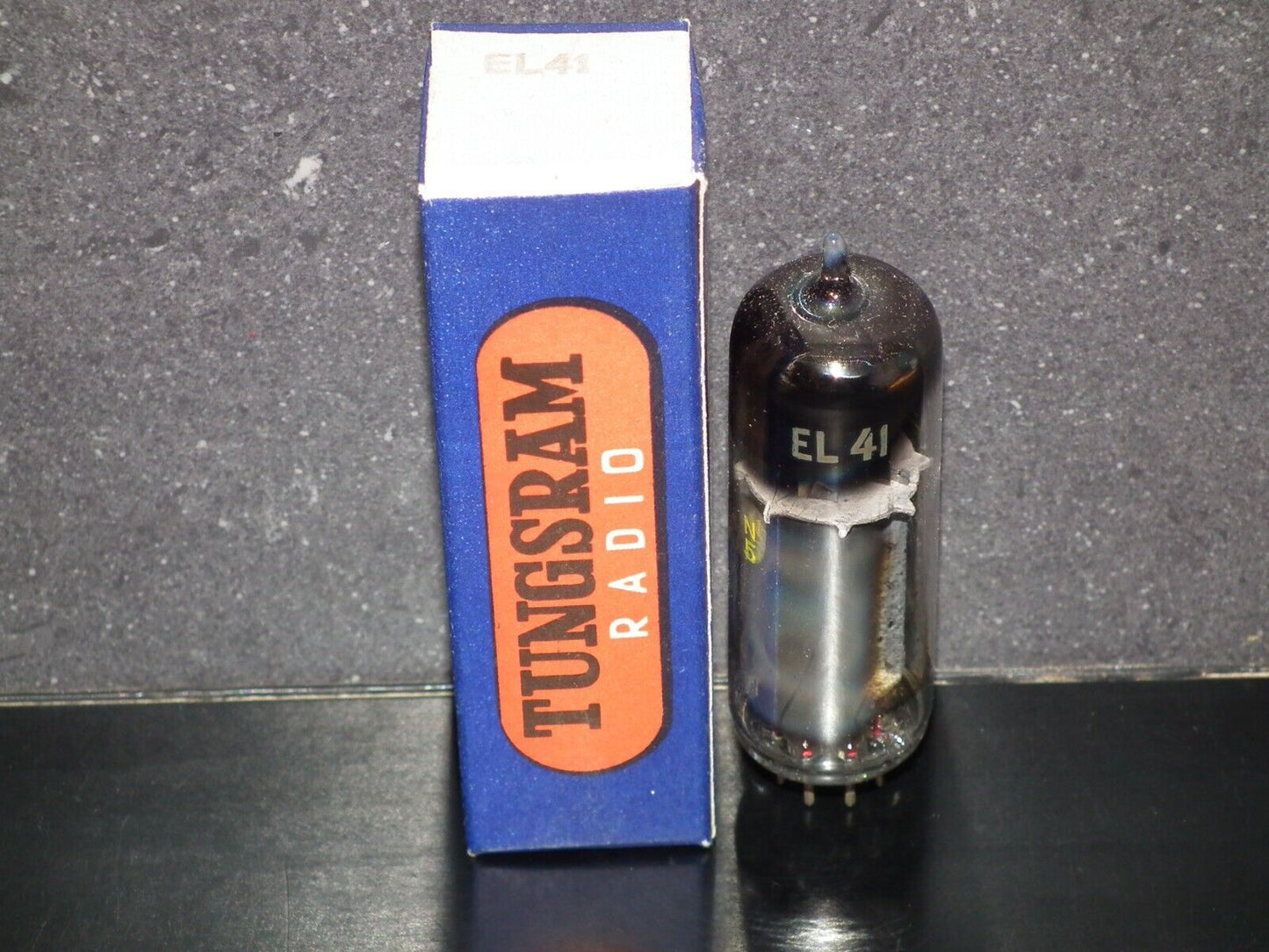 EL41 Tungsram NOS NIB Rare Foil Disc Getter Late 50s Made in Austria