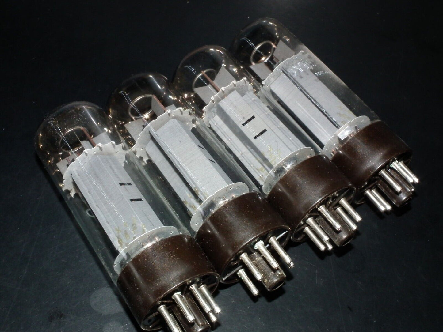 EL34 6CA7 Mullard Welded Anodes Platinum Matched QUAD Tested 95% Blackburn 1968
