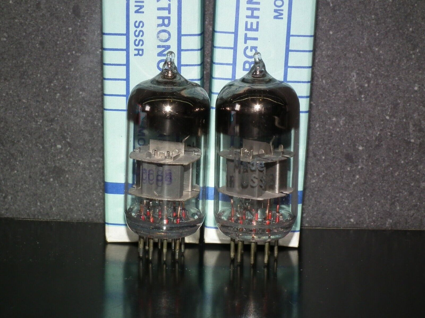 6N23P Reflektor Holy Grail 1975 SWGP Silver Shields NOS Matched Pair E88CC ECC88