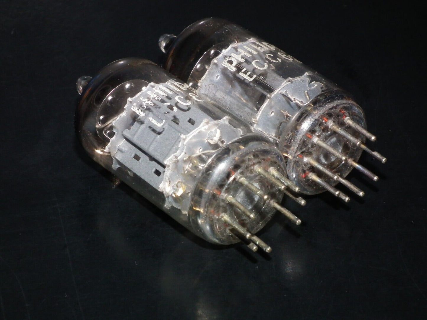 Pair (2pcs) ECC82 12AU7 Philips Heerlen Delta codes Used tested 90% of NOS Value