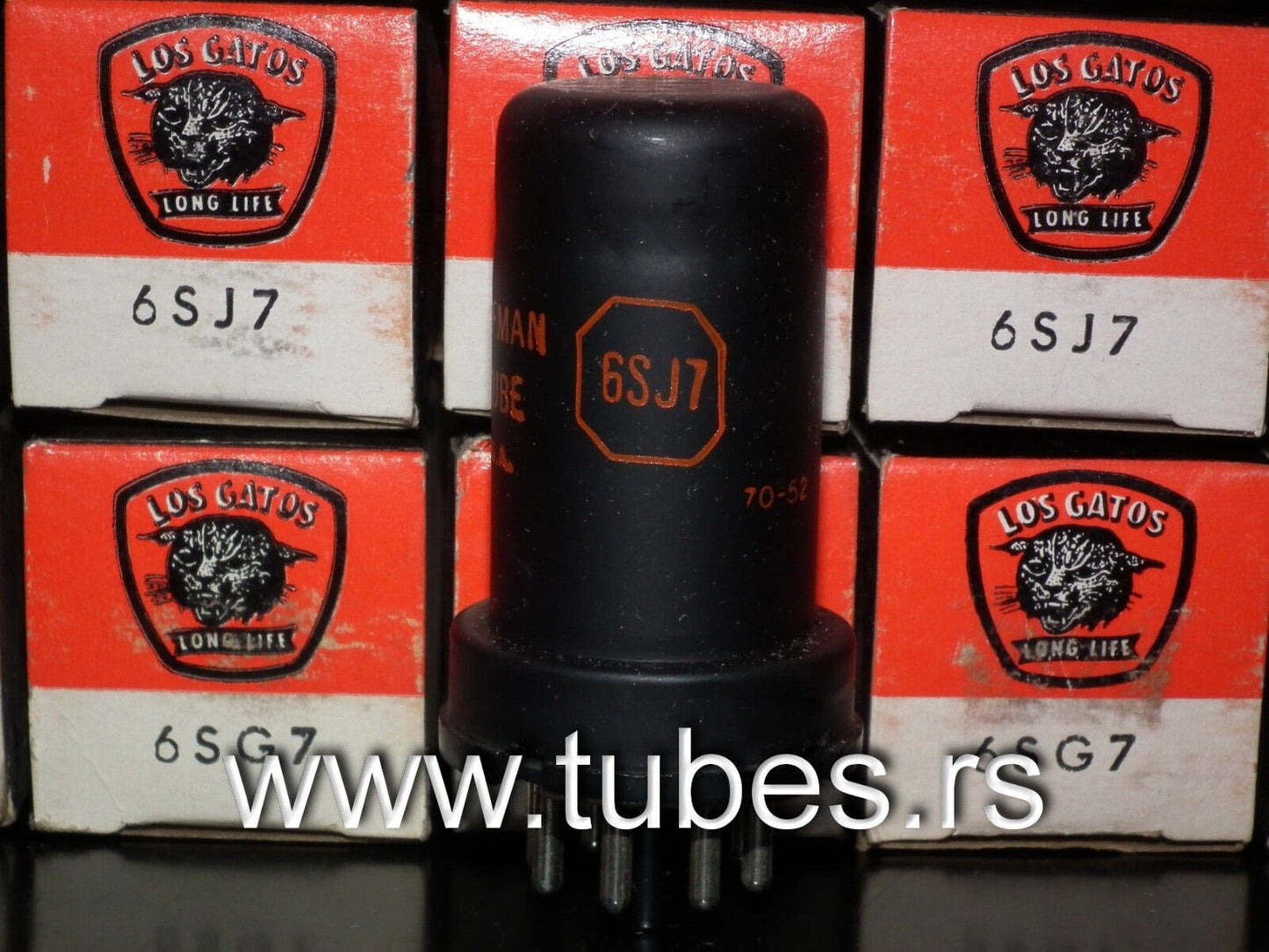PLatinum matched pair 6SJ7 Los Gatos Lewis & Kaufman NOS NIB