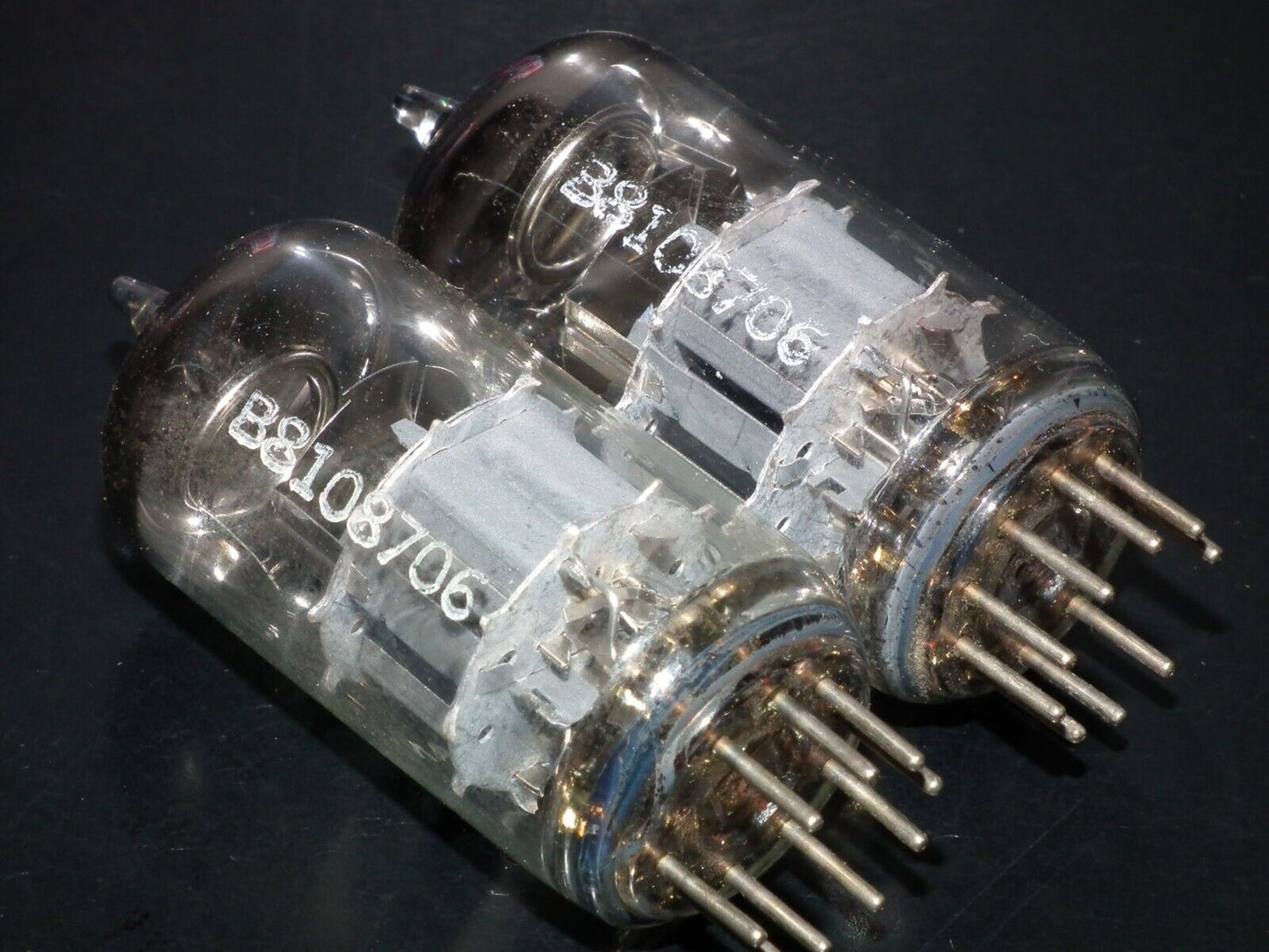 ECC88 Telefunken 6DJ8 Matched Pair Used Tested 90%, Diamond bottoms Berlin codes