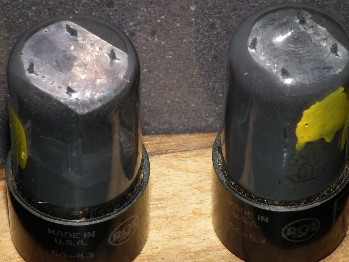6SL7GT RCA VT-229 JAN NOS Platinum Matched Pair Gray coated, the same dates 1956