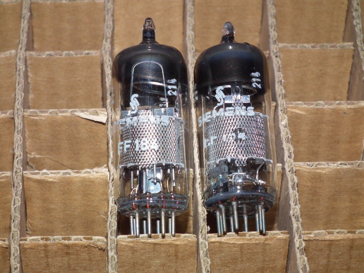 Platinum Matched Pair EF184 Siemens Halske Munich plant West Germany 6EJ7 NOS