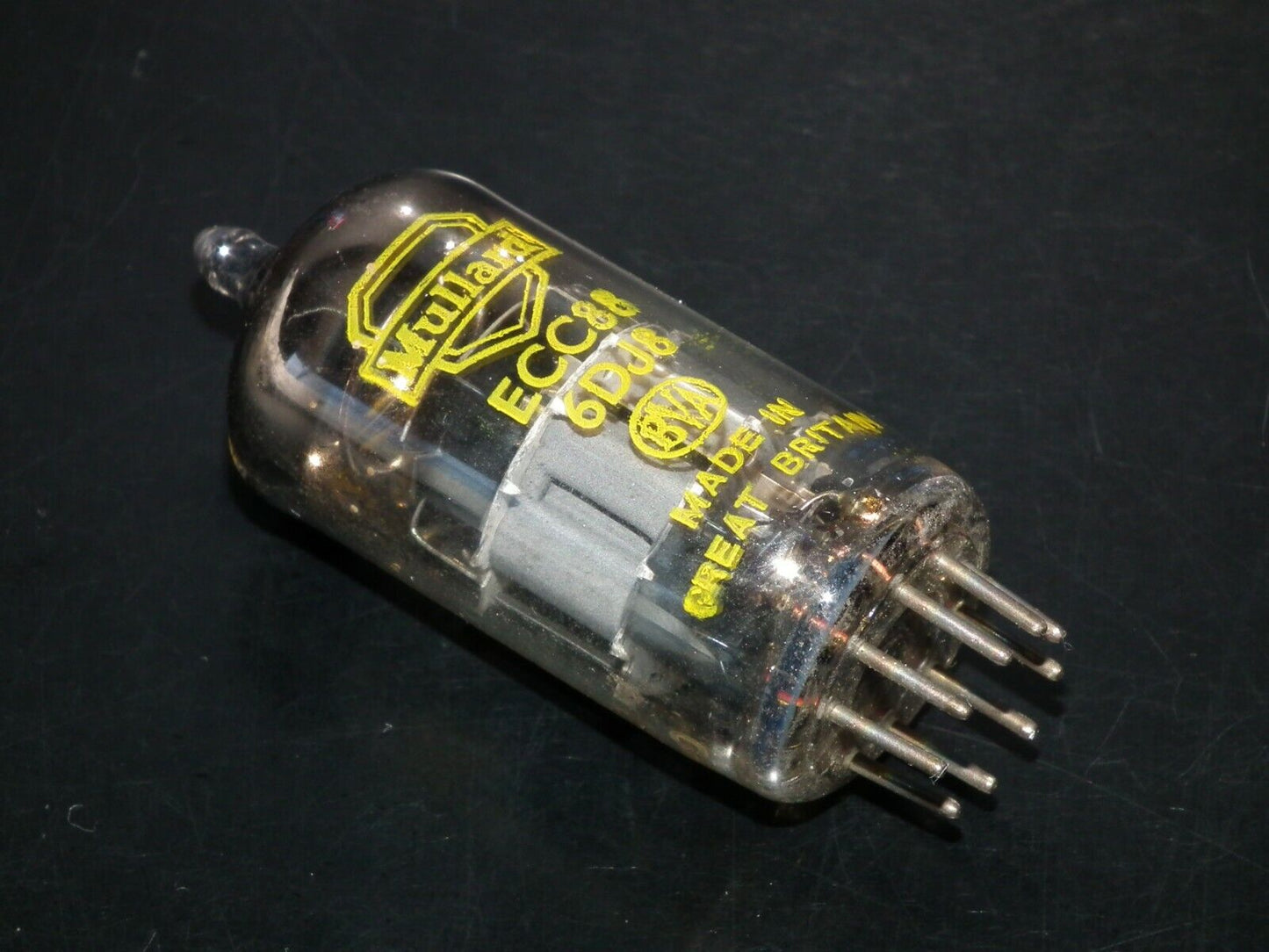 ECC88 Mullard 6DJ8 RARE Gray Shield Big O Getter Blackburn 60s Used Tested NOS