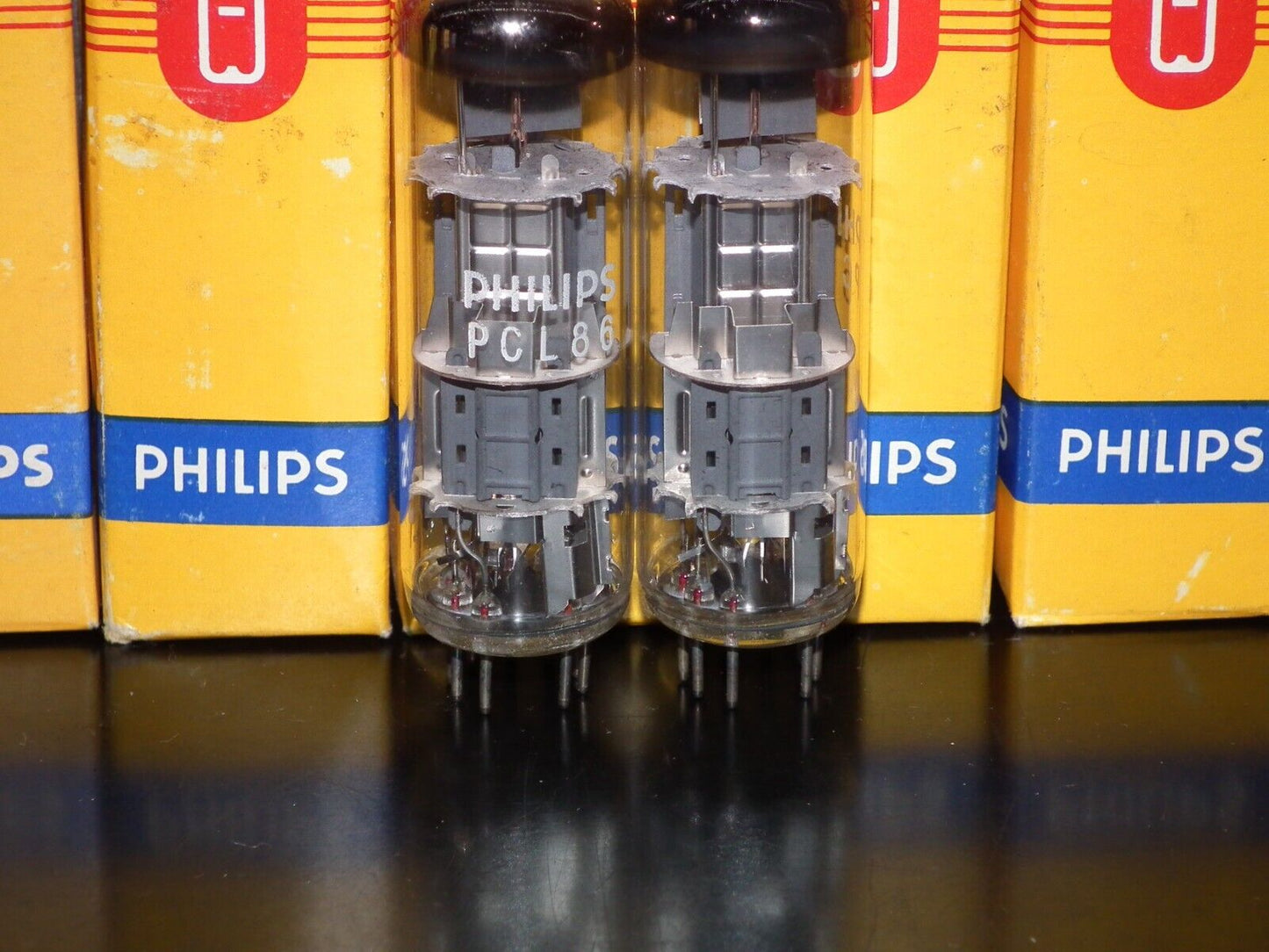 Platinum Matched Pair PCL86 14GW8 Philips NOS NIB Same codes Late 60s Holland