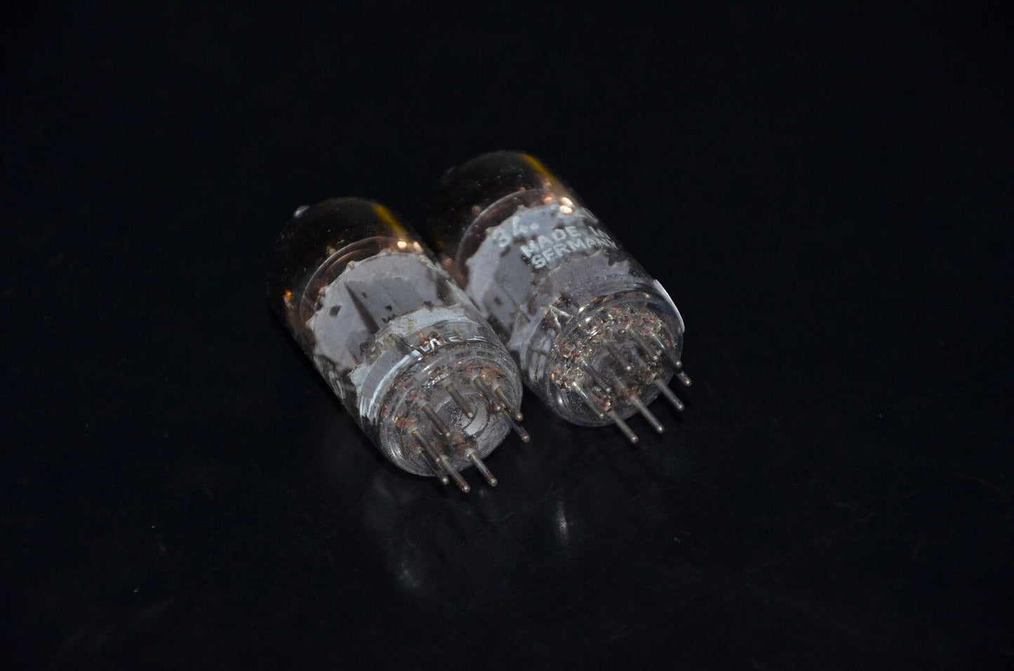 Siemens & Halske E81CC ECC801S 6201 ECC81 Matched pair triple mica West Germany