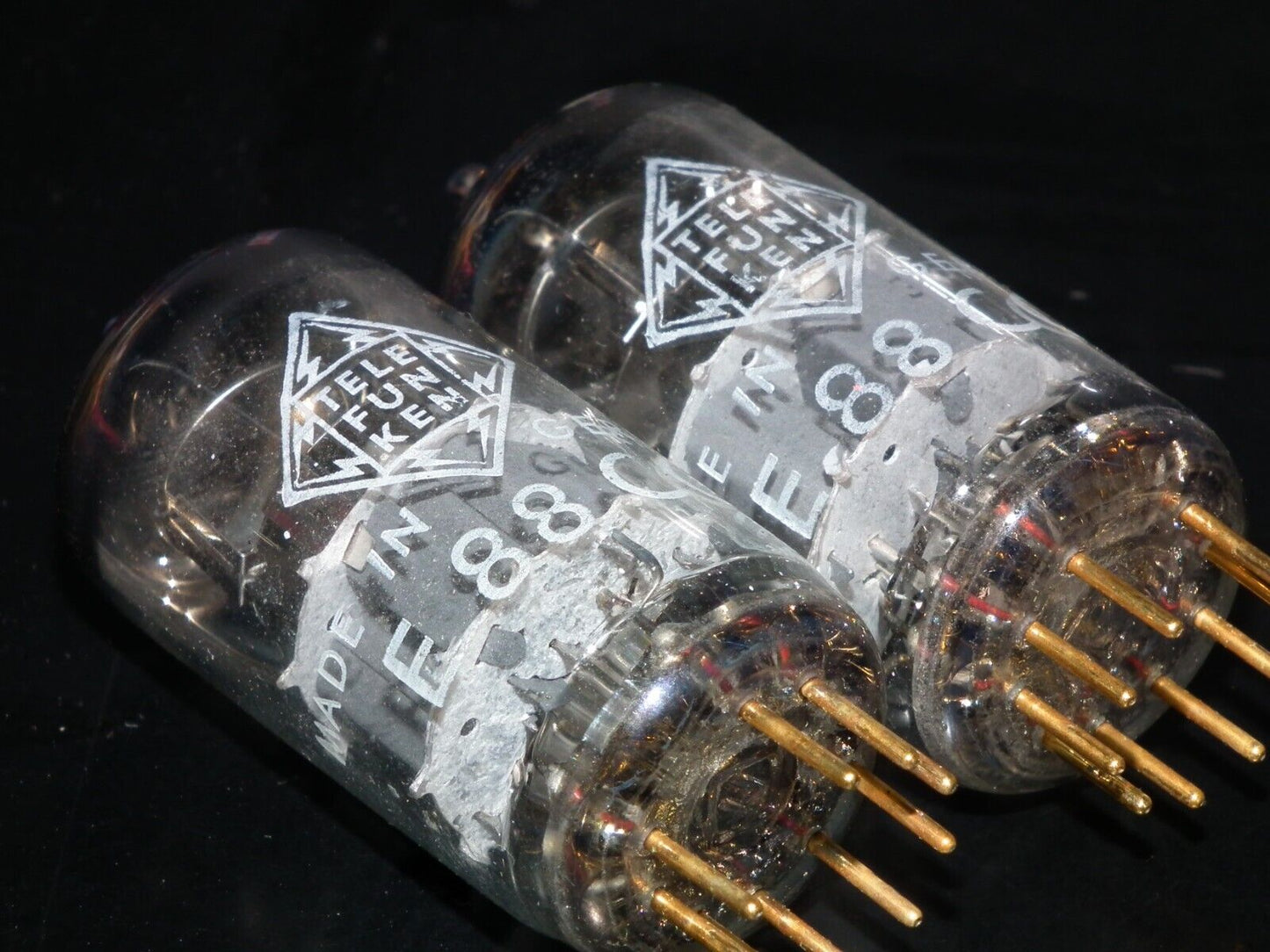 Platinum matched pair E88CC Telefunken 6922 Diamond Bttm Ulm Balanced Tested 100