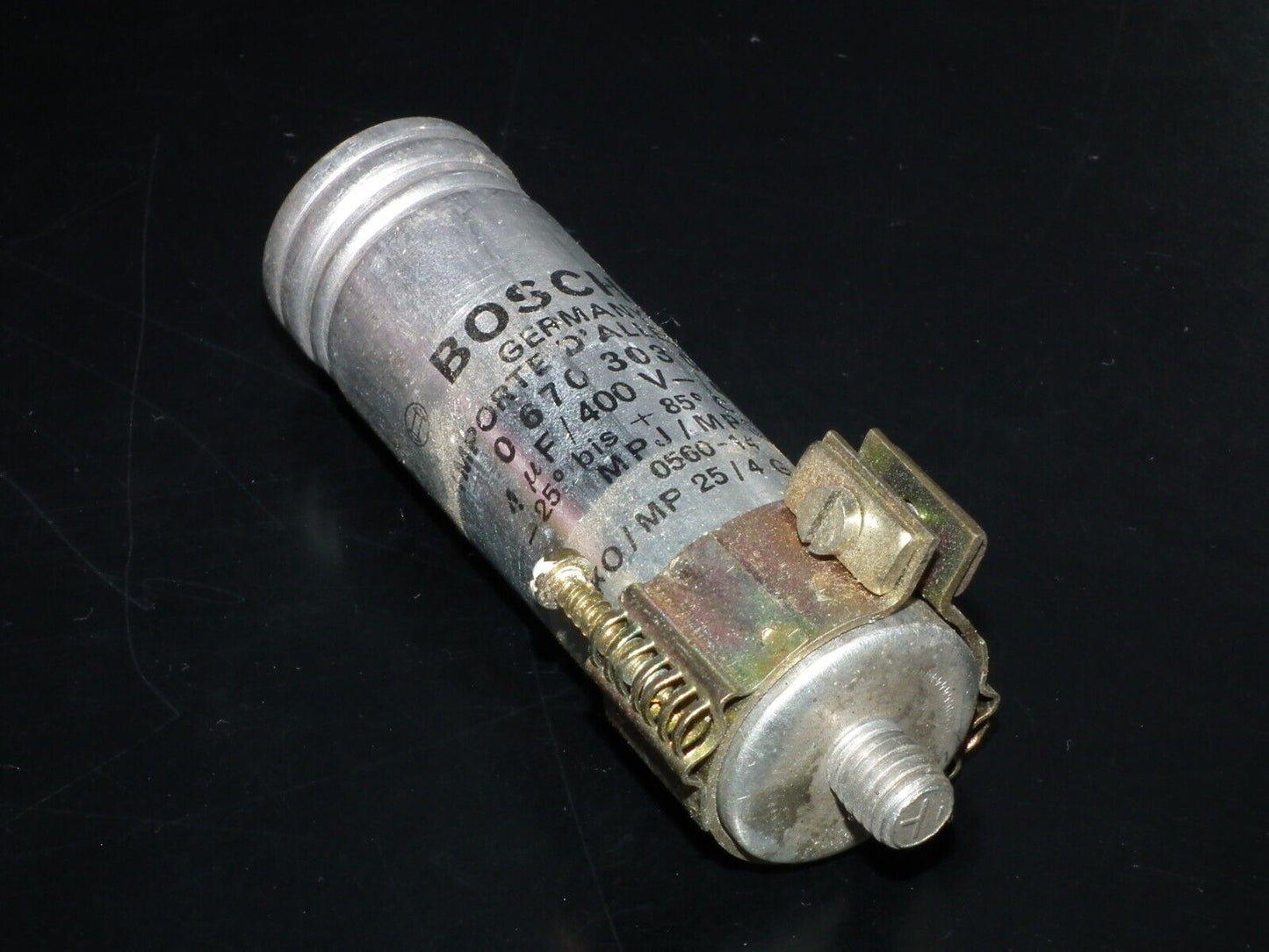 One vintage PIO capacitor 1 uF / 400V BOSCH West Germany 1960 DIY Tube Audio