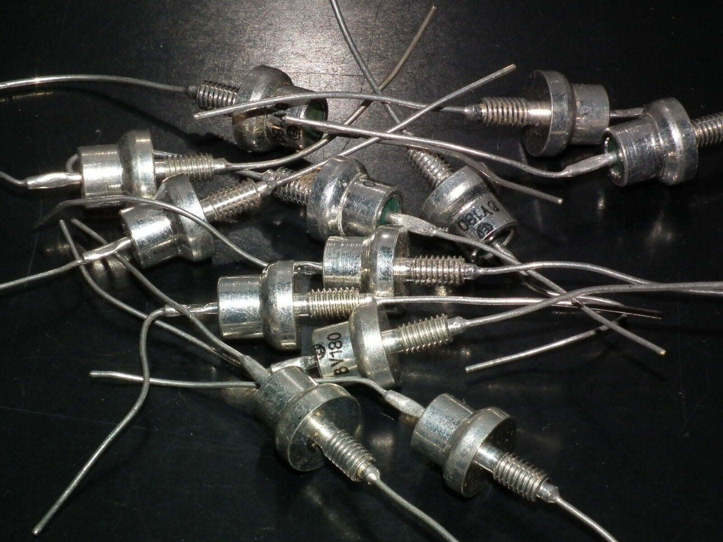 Twelve (12 pcs) BY180 diodes 800V 1A, EI Philips, made in early 60s, tube audio