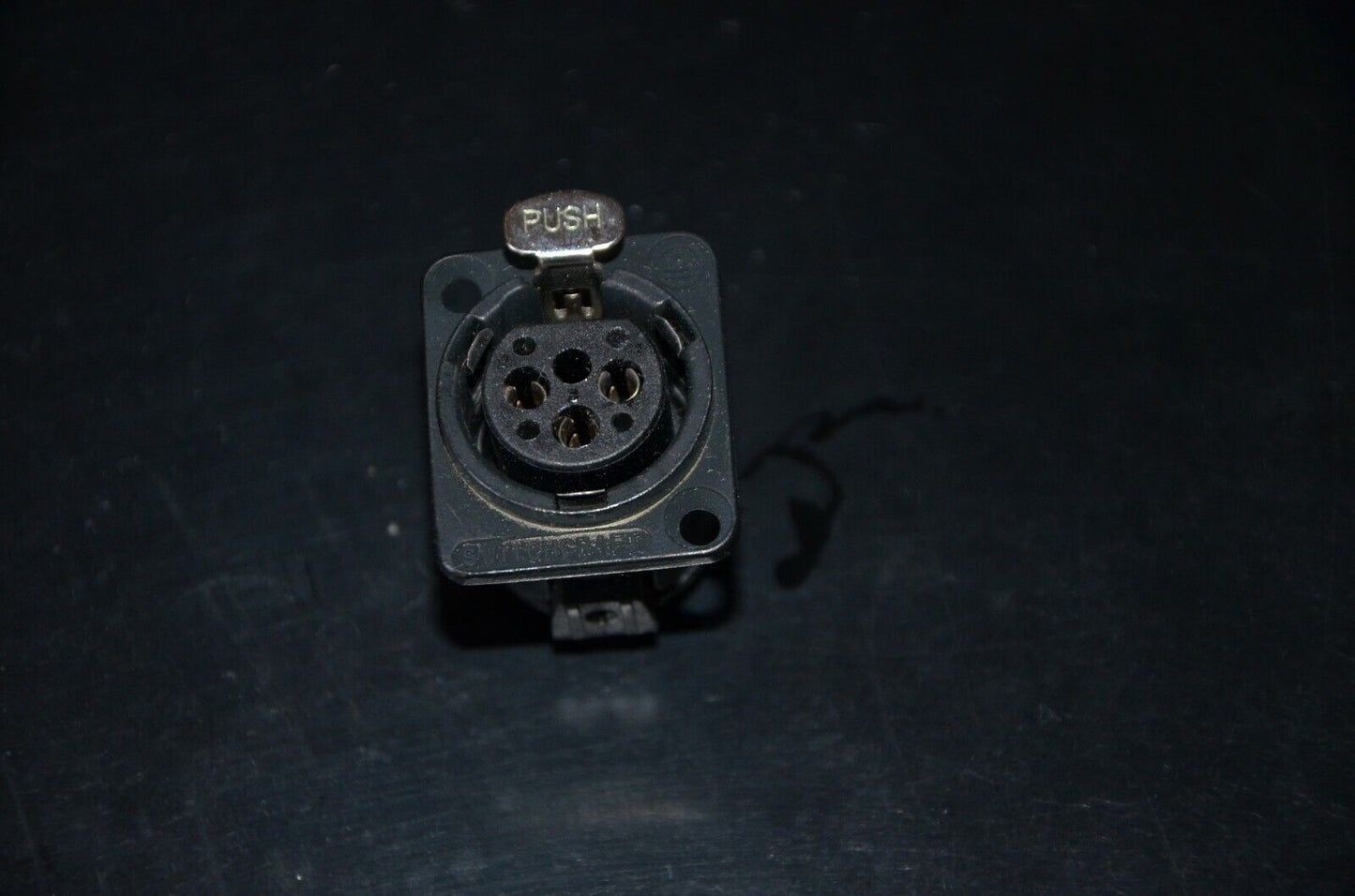 Switchcraft female XLR E3FSC NOS connector (3 pole) Made in UK Black panel mount