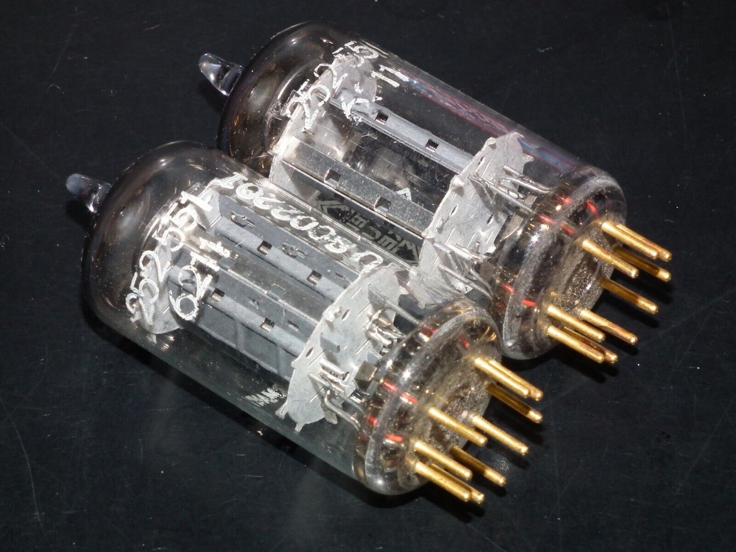 Platinum Matched Pair 6211 Telefunken ~ECC82 Tested NOS DB Gold Pins ULM ECC802S