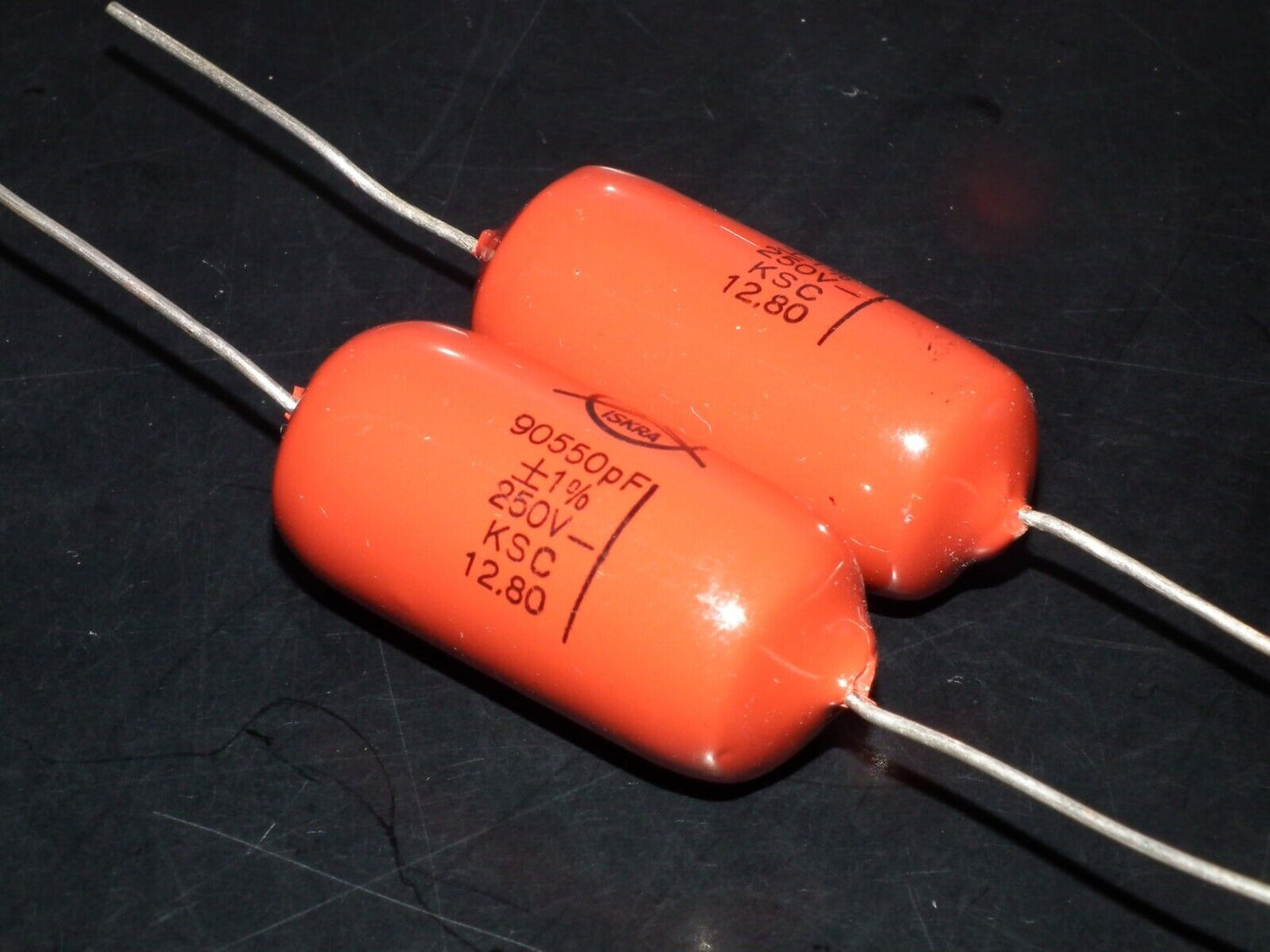 Two vintage capacitors 90550pF / 90nF / 0.09uF 250V ISKRA 1980 HI End Tube Amp