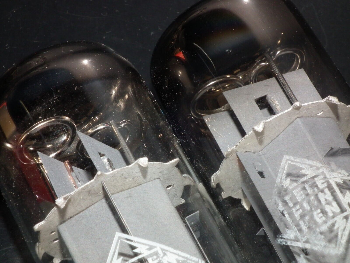 EL34 Telefunken OO Getter Brown Base NOS NIB Platinum Matched Pair Ulm W.Germany