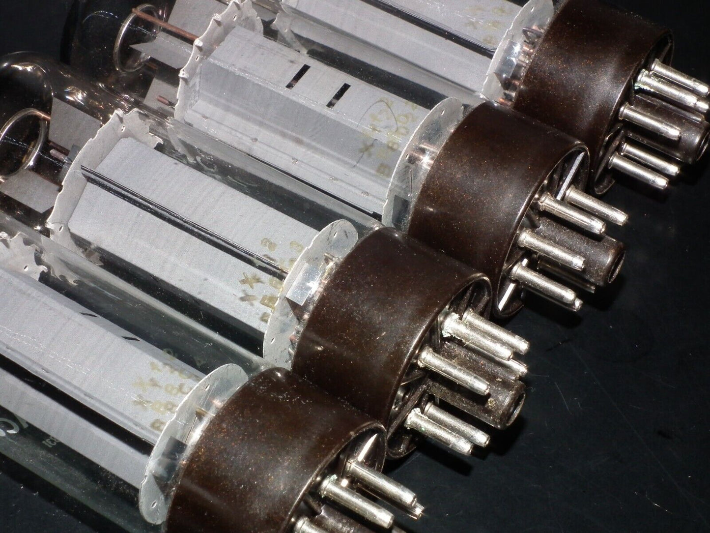 EL34 6CA7 Mullard Welded Anodes Platinum Matched QUAD Tested 95% Blackburn 1968