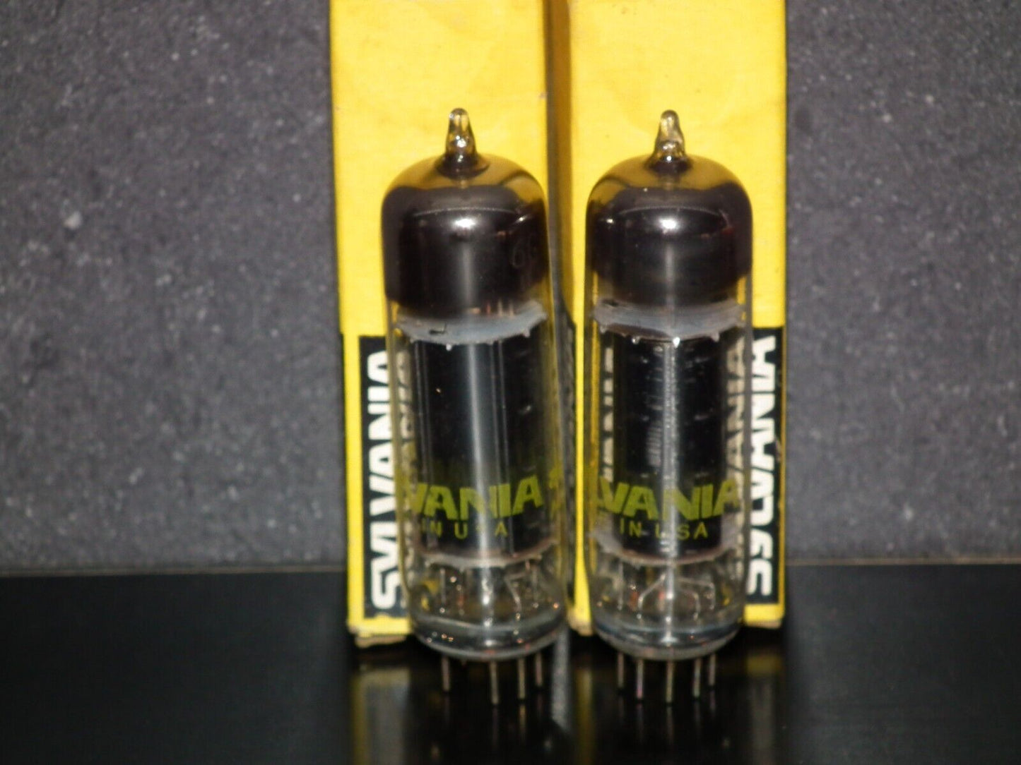 Platinum Matched Pair 6GK6 Sylvania NOS NIB Black Anodes Carbonized Nickel