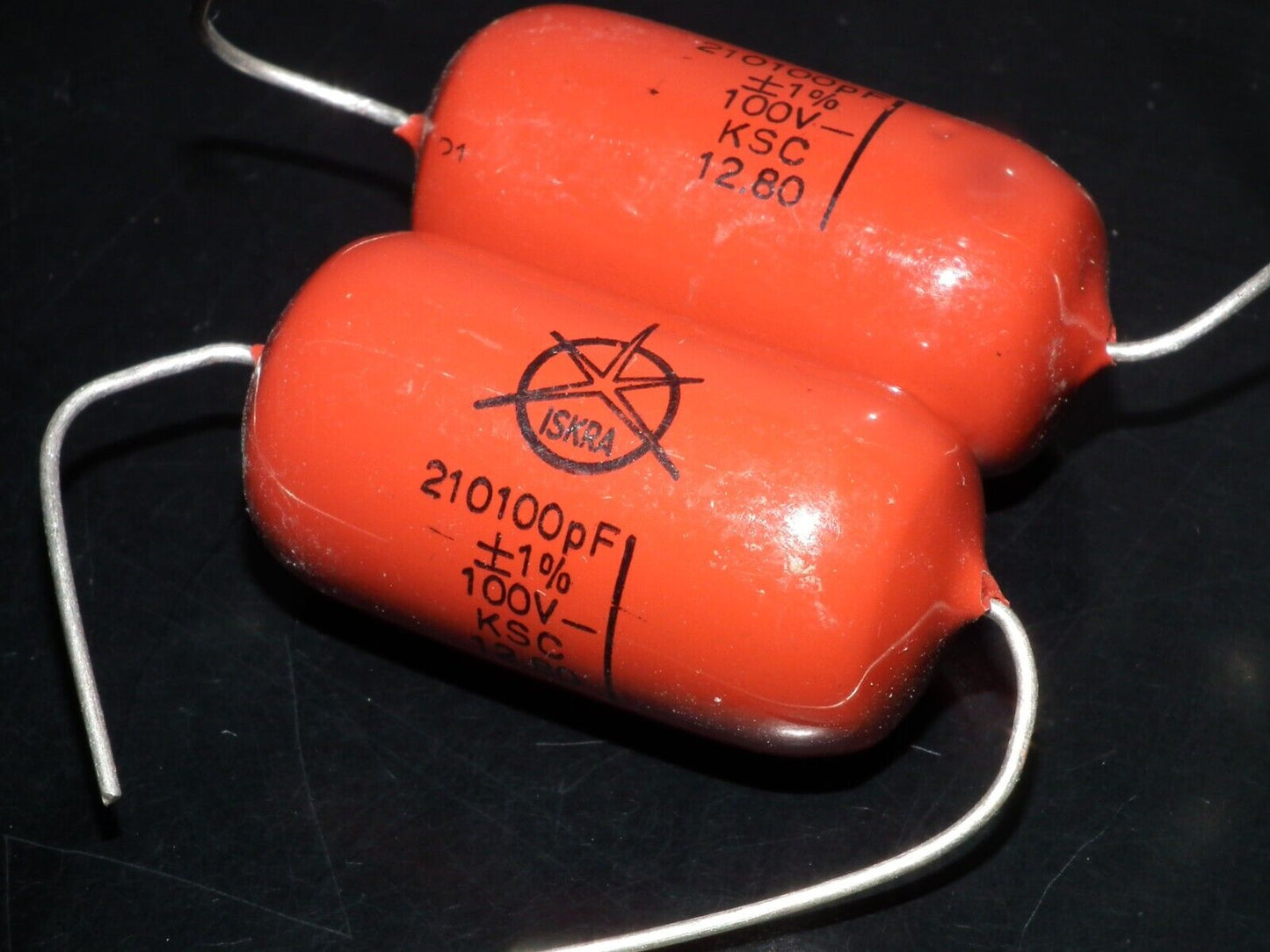 Two vintage capacitors 210100pF / 210nF / 0.21uF 100V ISKRA 1980 HI End Tube Amp