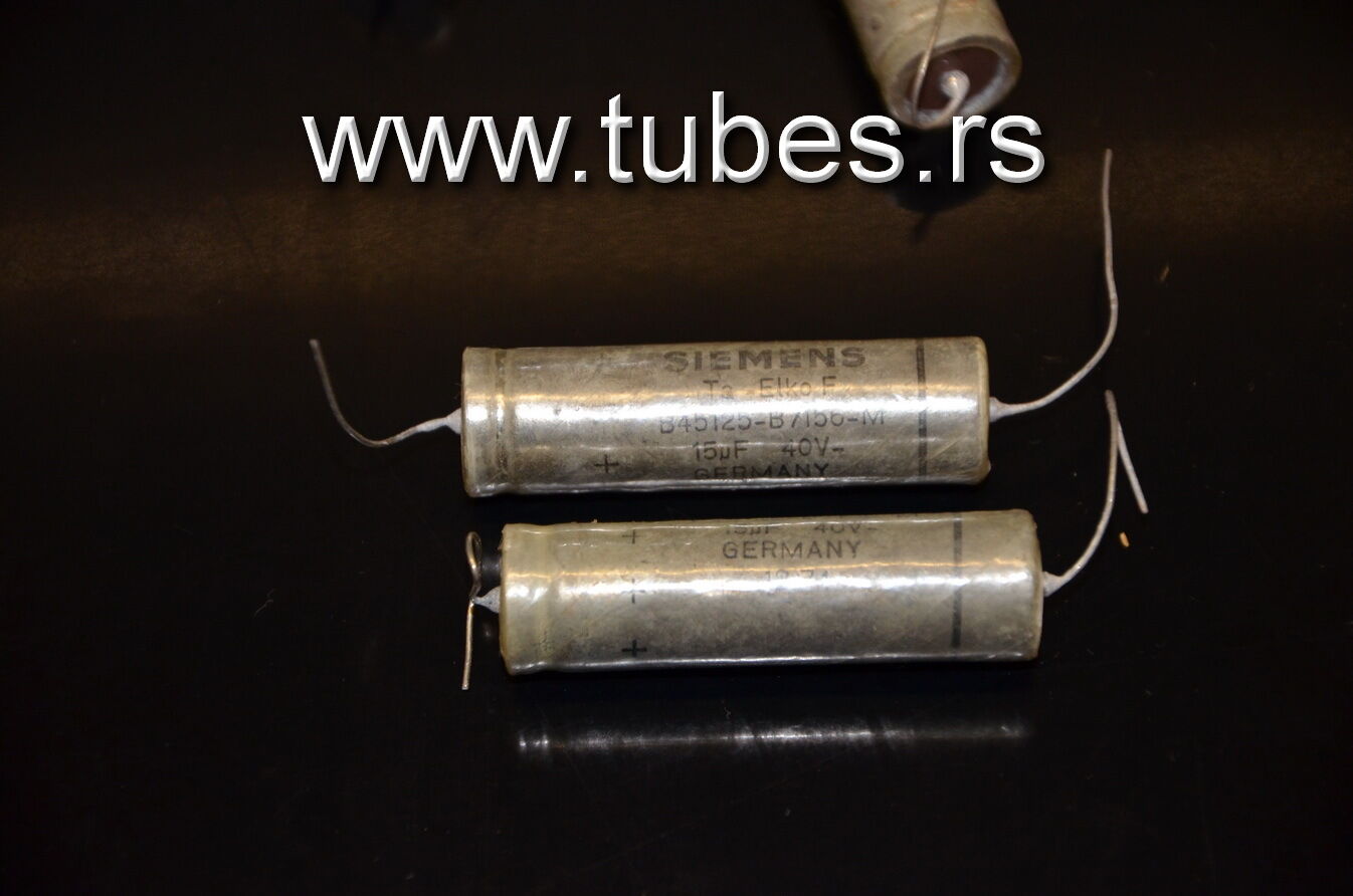 One vintage silver tantalum Siemens capacitors 15uF/40V Klangfilm Tube Audio