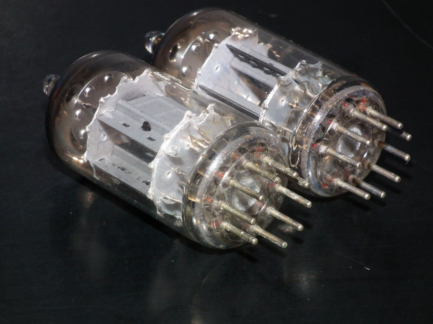 Pair (2pcs) ECC82 12AU7 Philips Heerlen Delta codes Used tested 90% of NOS Value