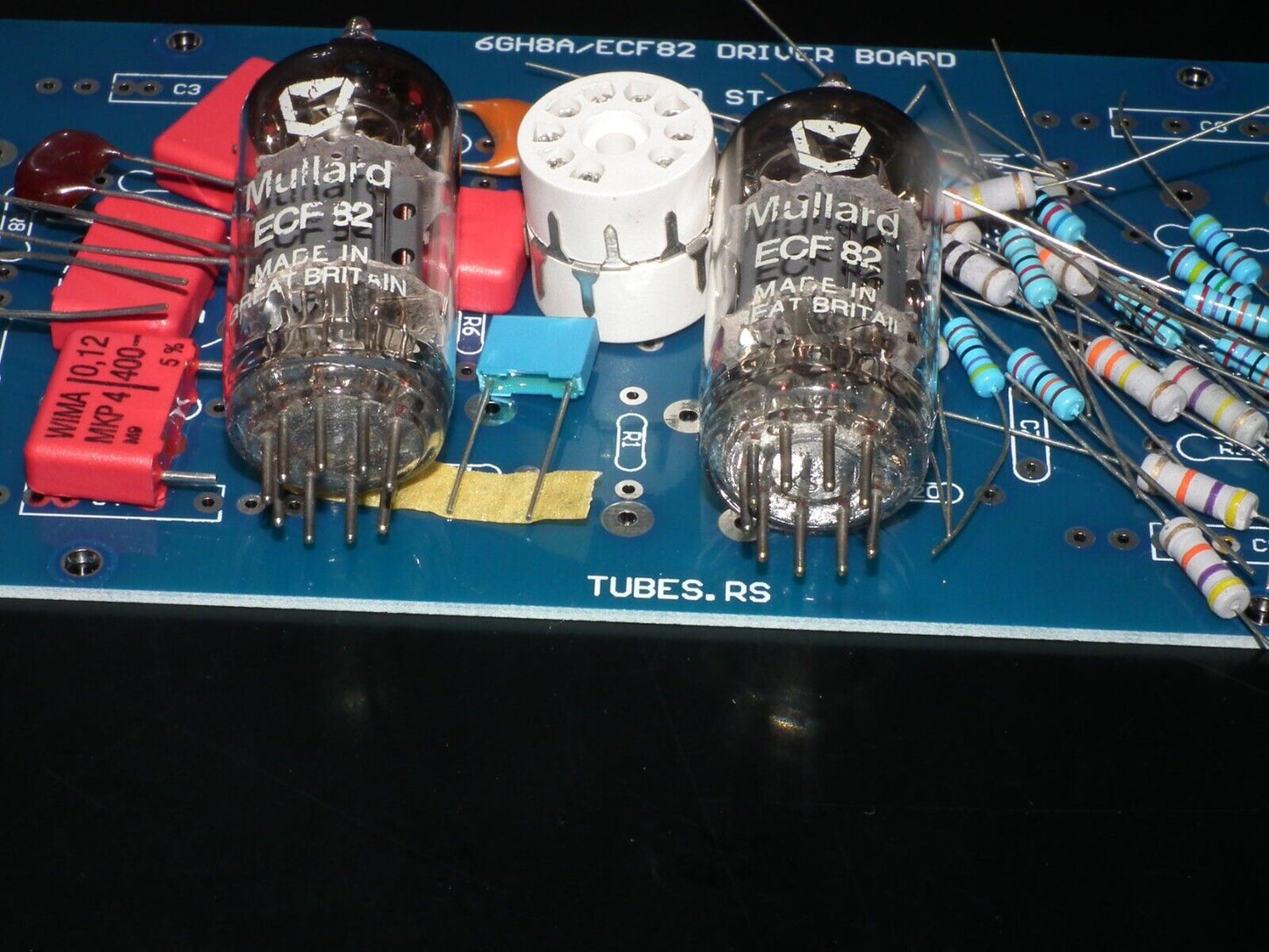 DYNACO ST-70 6GH8A / 6GH8 COMPLETE KIT PC-3 DRIVER BOARD WITH TUBES (NOS Platinum matched pair of 6GH8A ECF82 Mullard Made in Great Britain)