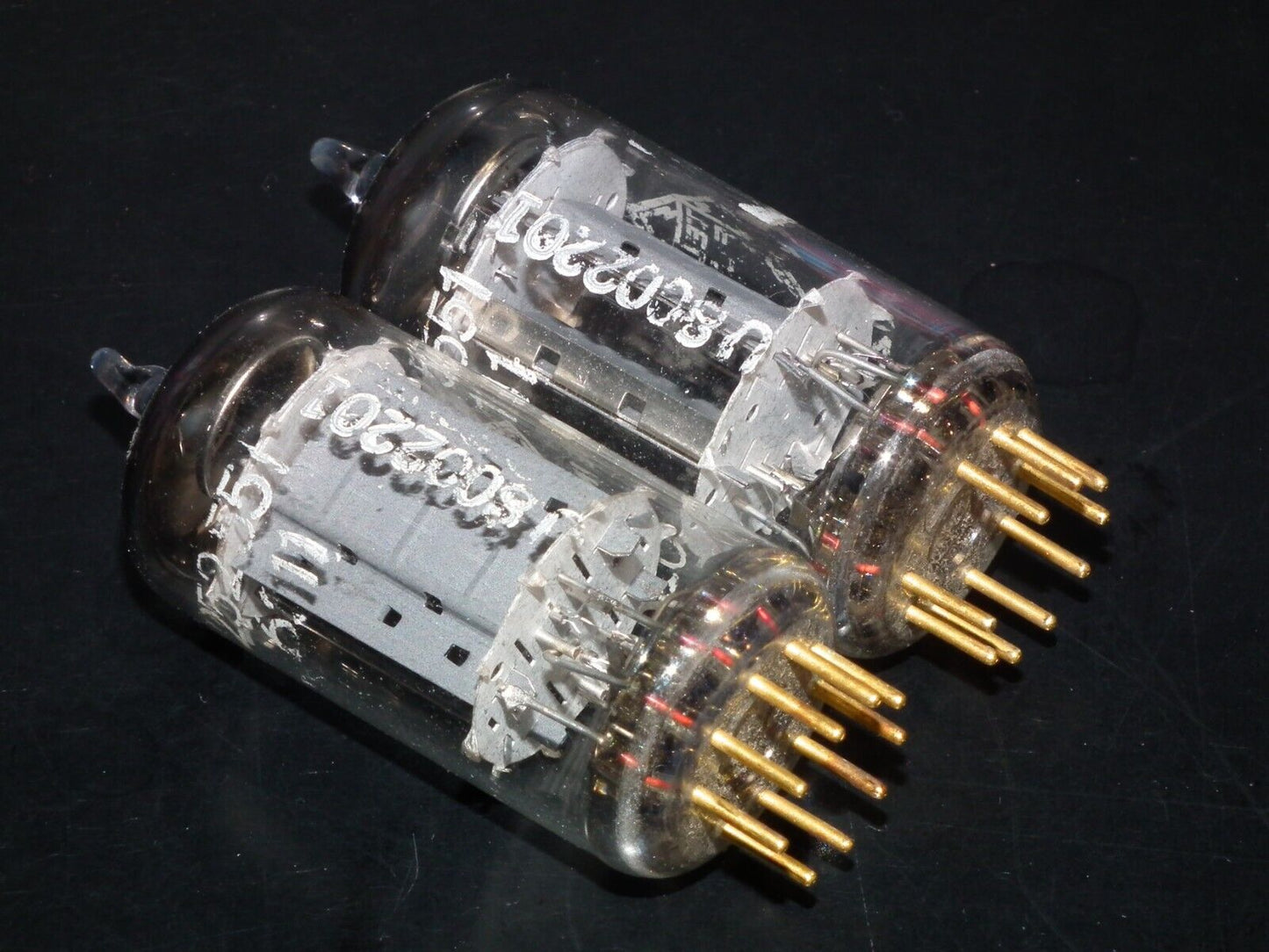 Platinum Matched Pair 6211 Telefunken ~ECC82 Tested NOS DB Gold Pins ULM ECC802S