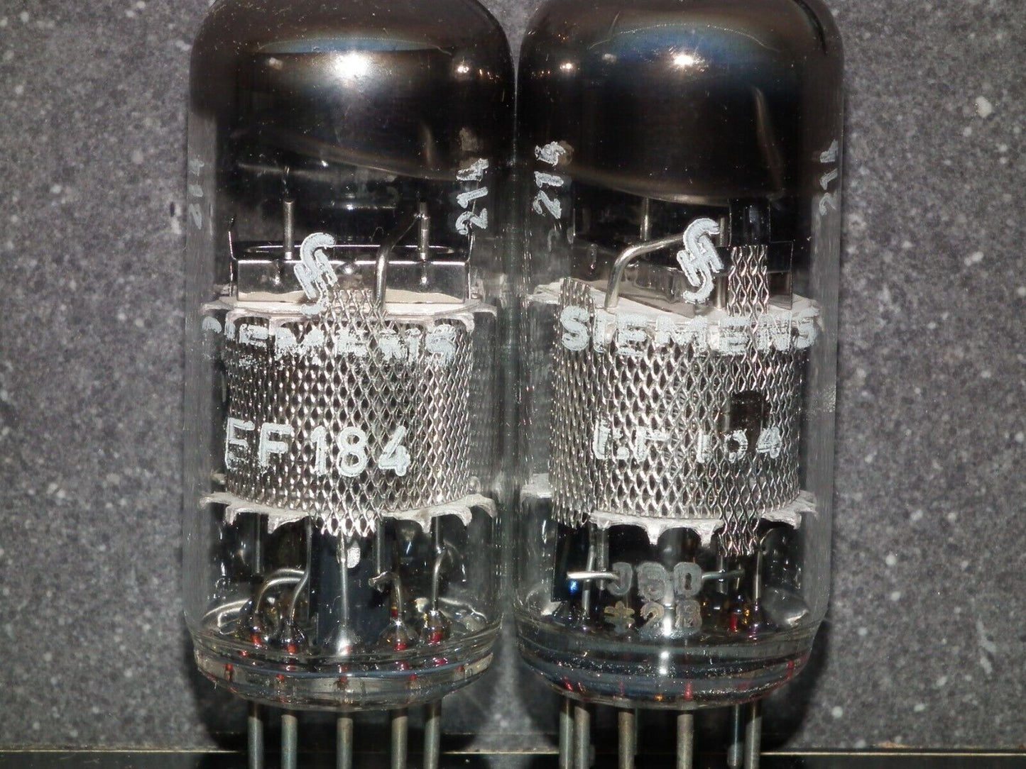 Platinum Matched Pair EF184 Siemens Halske Munich plant West Germany 6EJ7 NOS