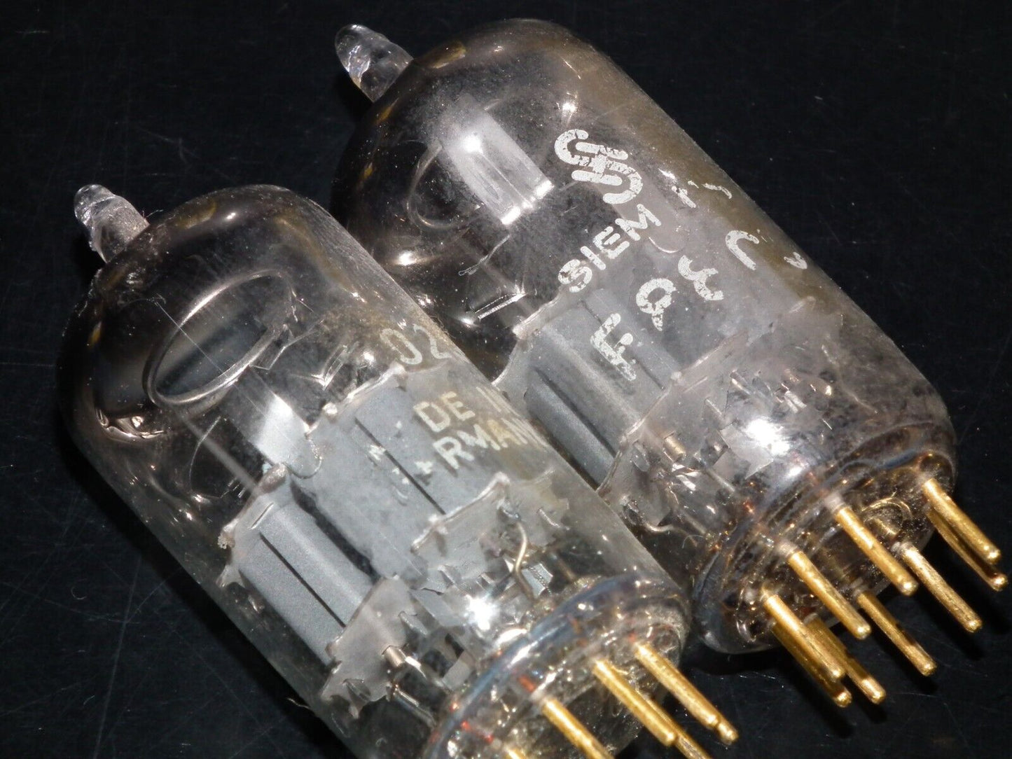 Platinum Matched Pair Siemens E88CC Used Tested NOS GRAY SHIELD The same codes