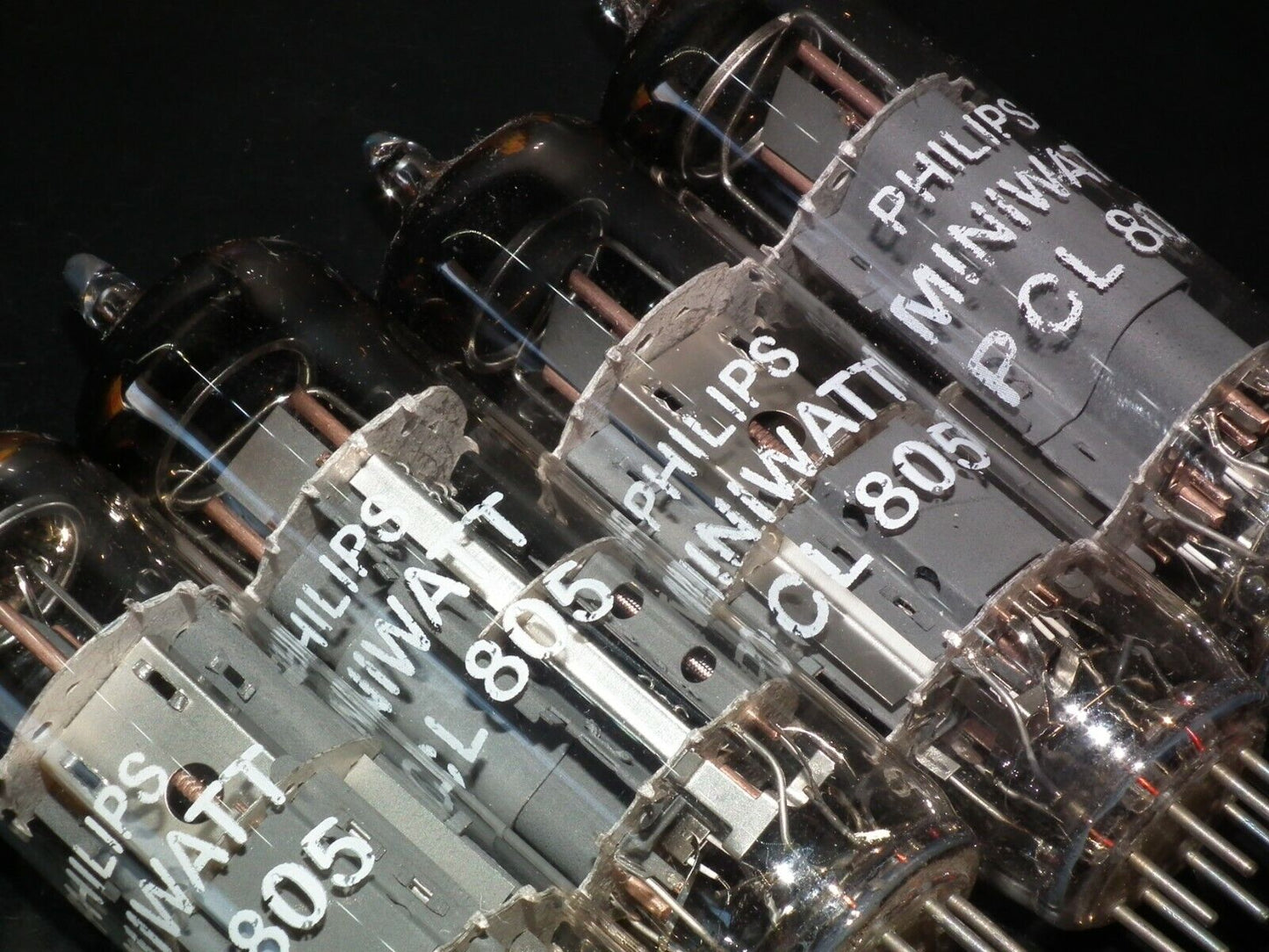 Platinum Matched Quad (4 tubes) PCL805 Philips Miniwatt Triode Pentode NOS NIB