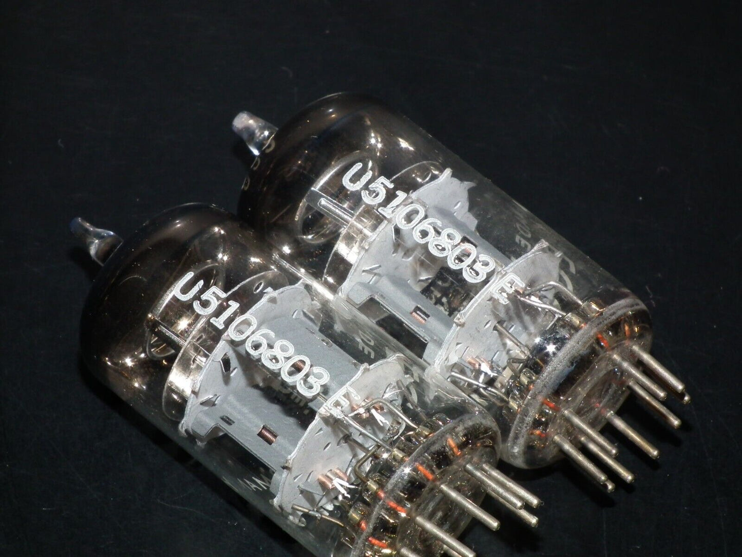 ECC801S Telefunken ECC81 Matched pair Used Tested 100% Ulm plant, Diamond bottom