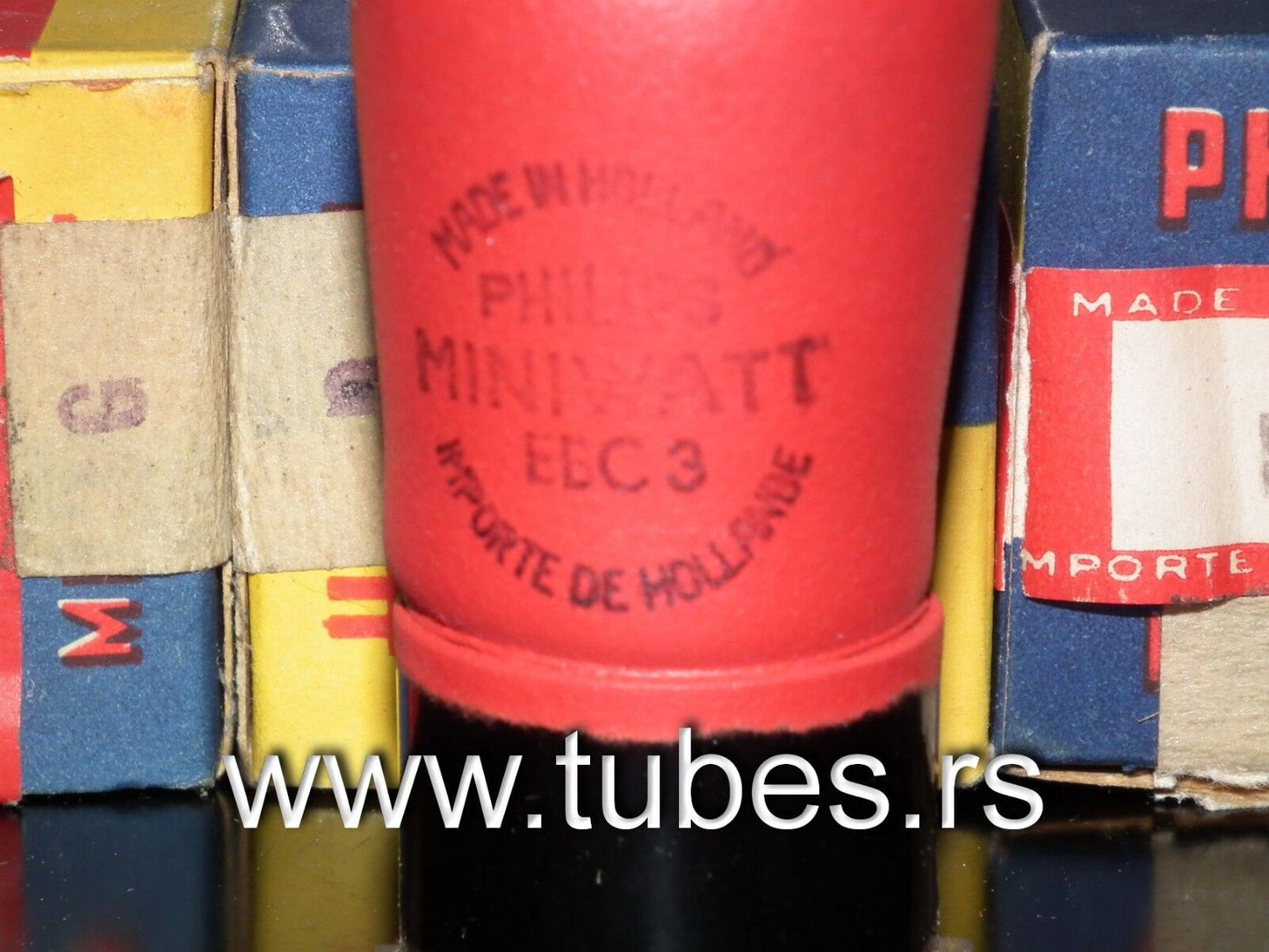 Philips EBC3 radio receiver tube Made in Holland NOS NIB