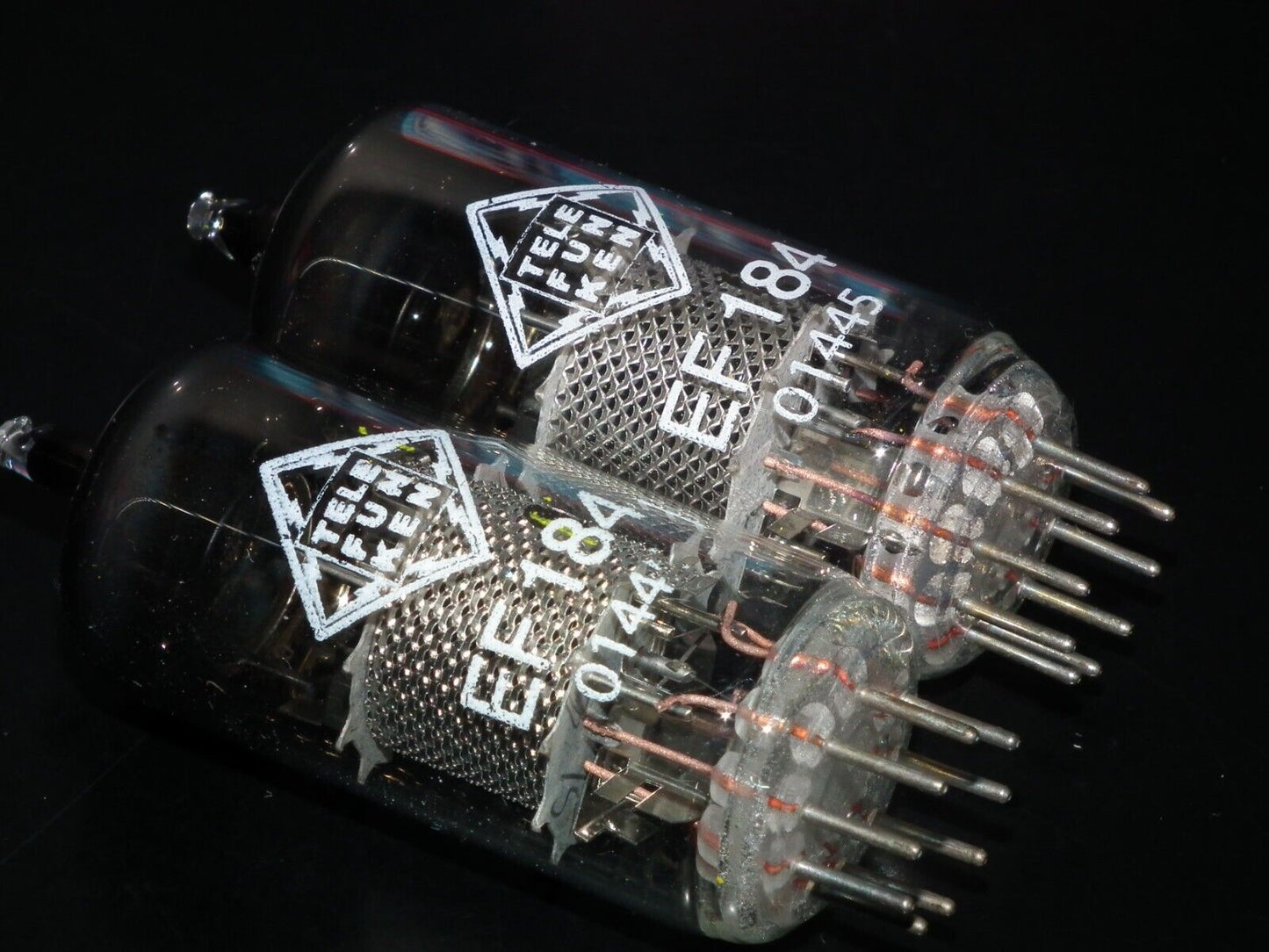 Platinum Matched Pair (2 tubes) EF184 Telefunken 6EJ7 West Germany