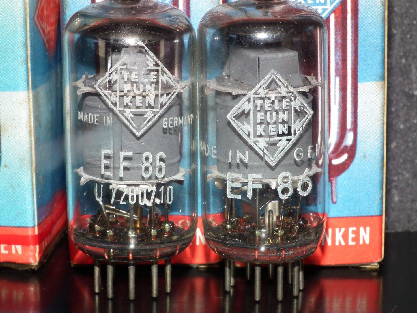 One (1 pcs) EF86 Telefunken 6267 NOS NIB Tested 100% Low Noise No Microphonics